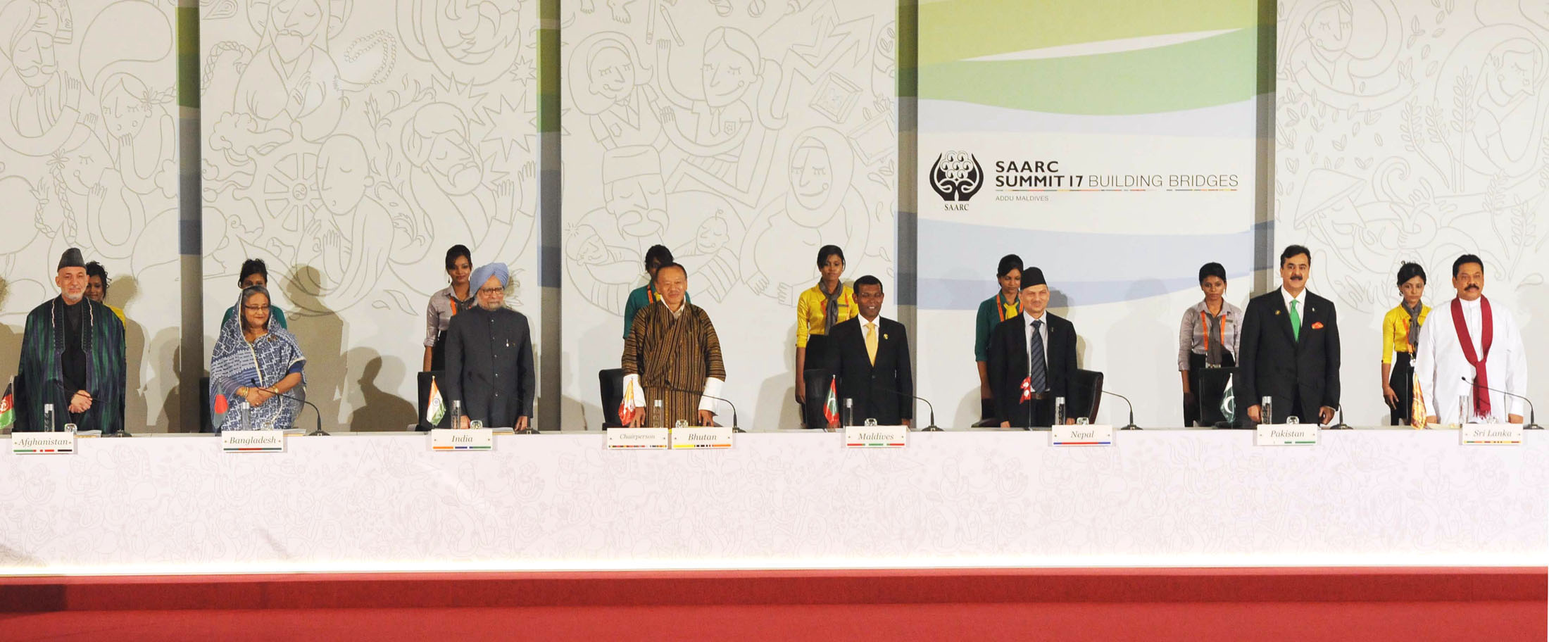 Sidang kemuncak SAARC ke-17 di Bandar Addu, Maldives