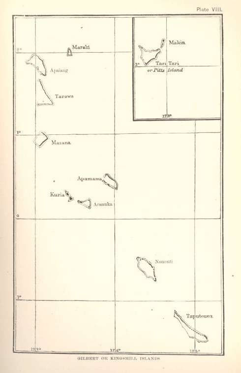 Peta Kepulauan Gilbert atau Kingsmill, 1890