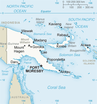 Peta Papua New Guinea