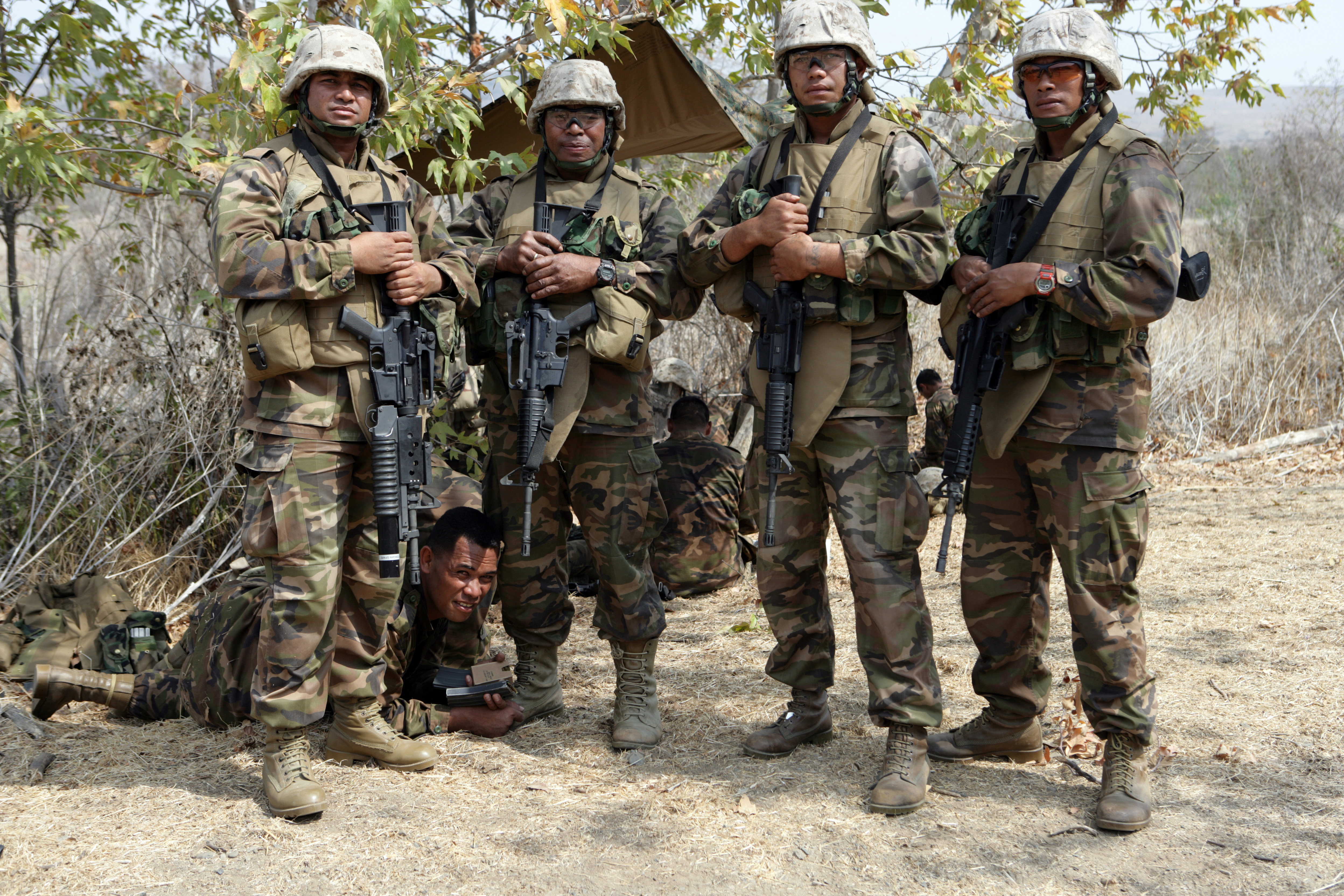 トンガ防衛局(現・トンガ王国軍)の海軍(海兵隊)兵士