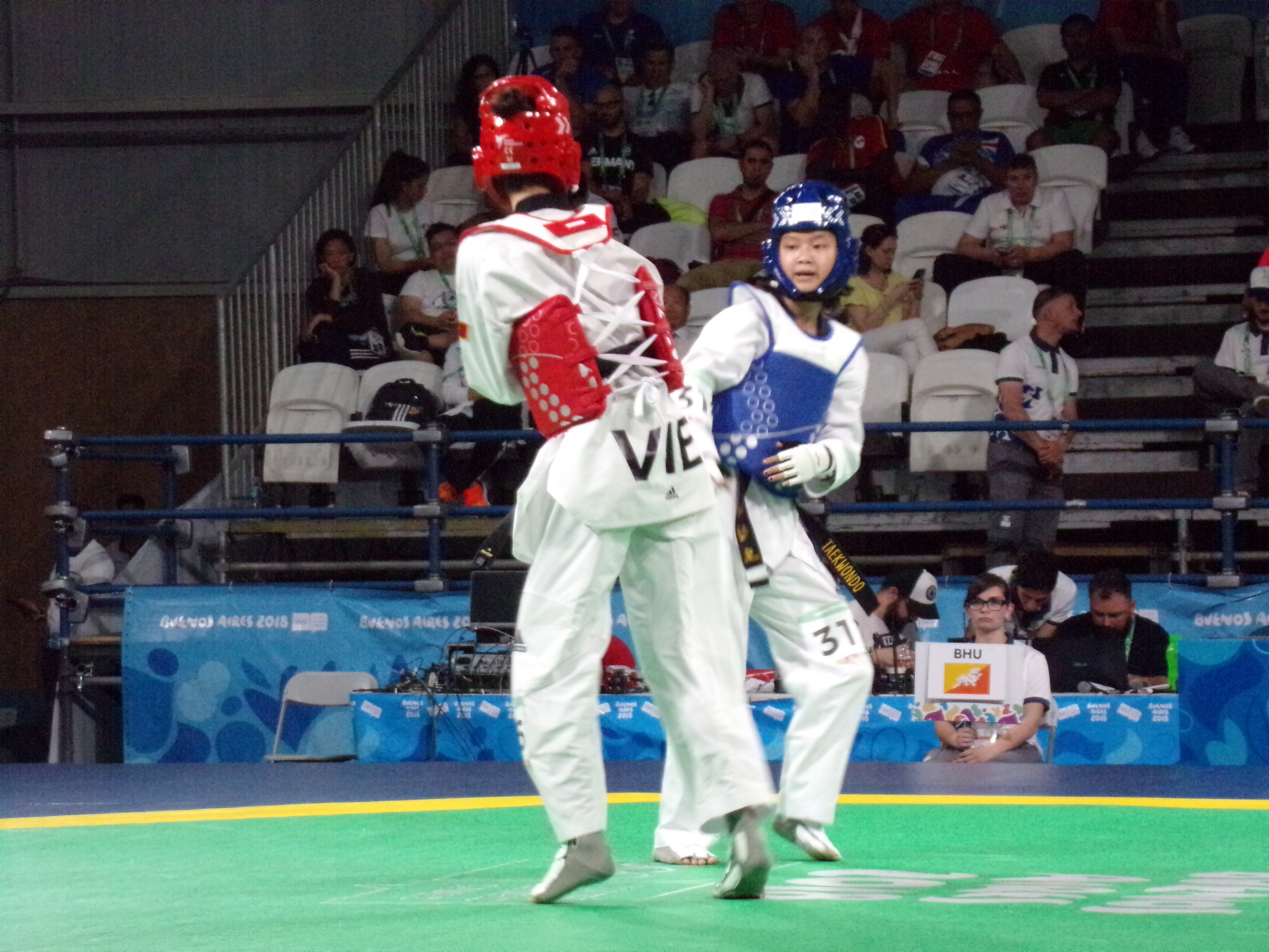 Taekwondo antara Bhutan dan Vietnam dalam satu pertandingan