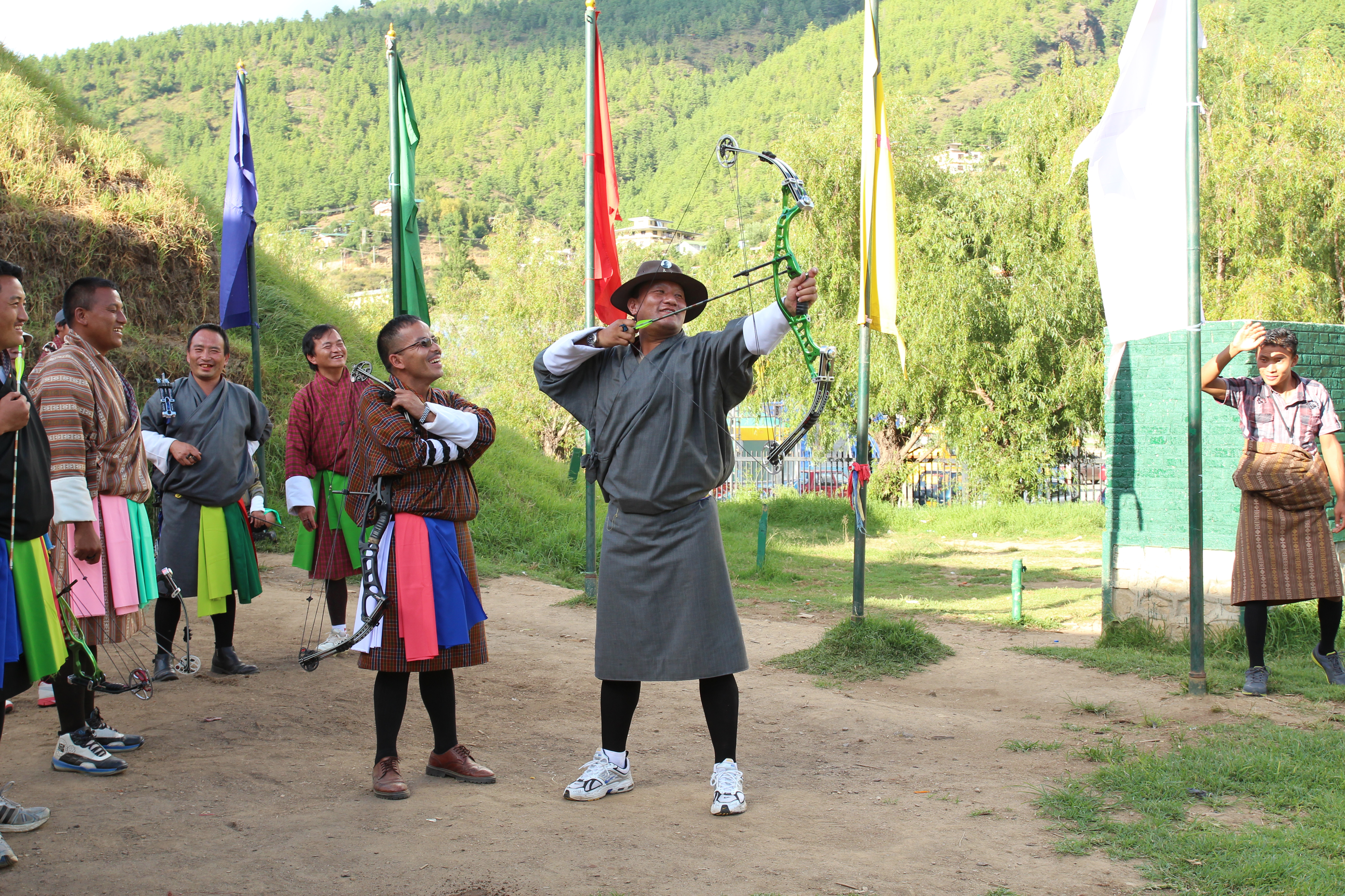 Pertandingan memanah di Bhutan