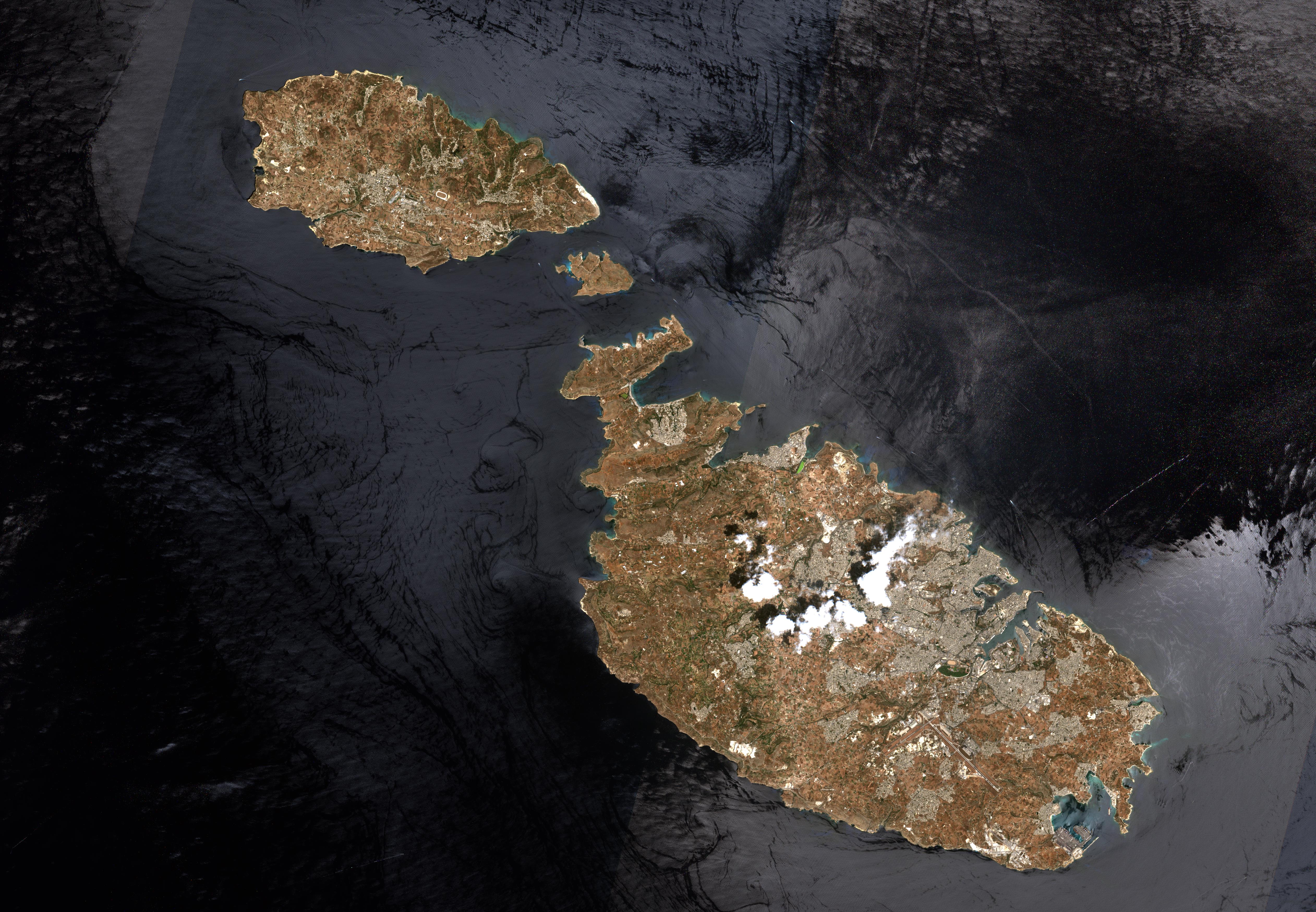 Foto satelit kepulauan Malta