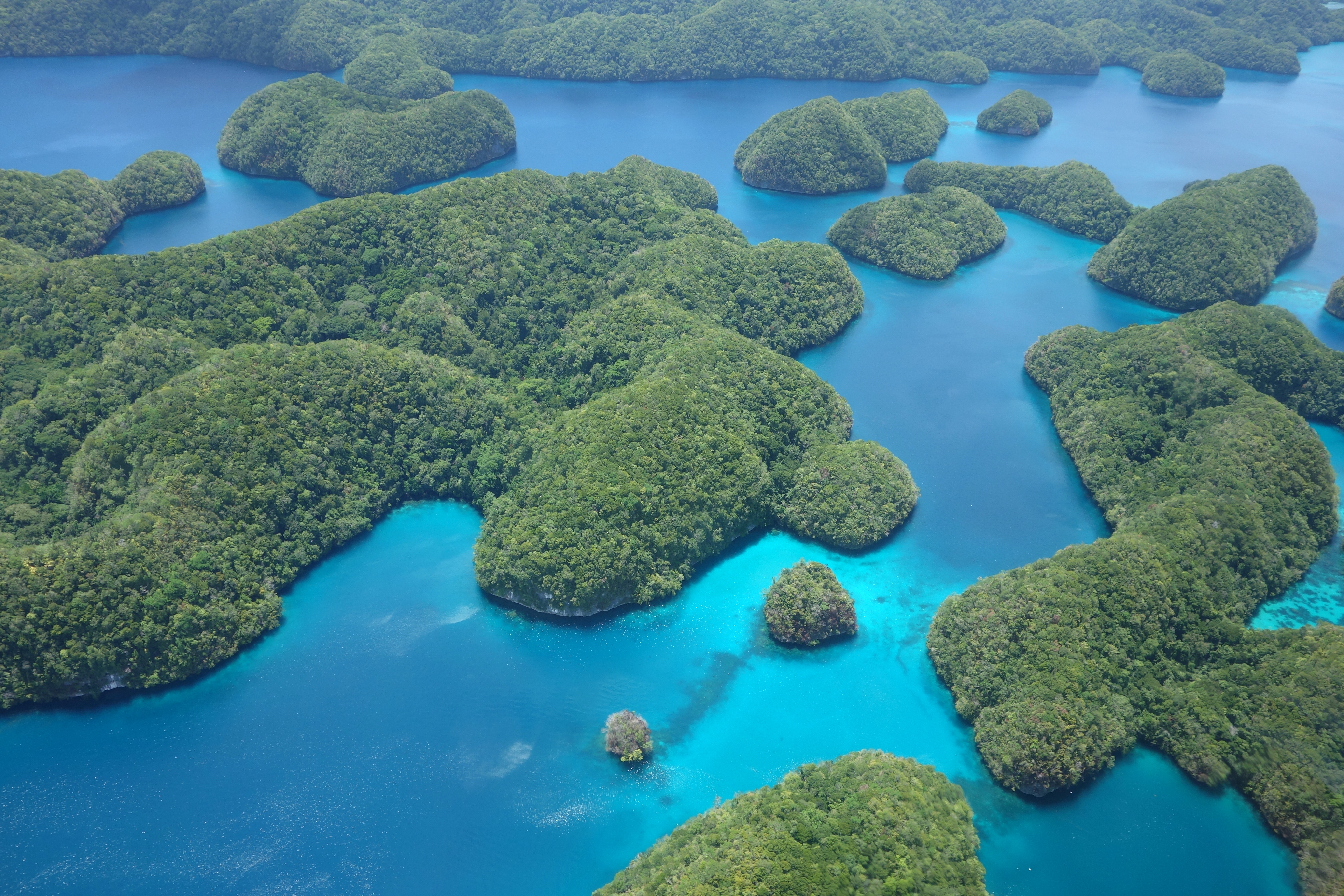 Pemandangan udara Kepulauan Rock