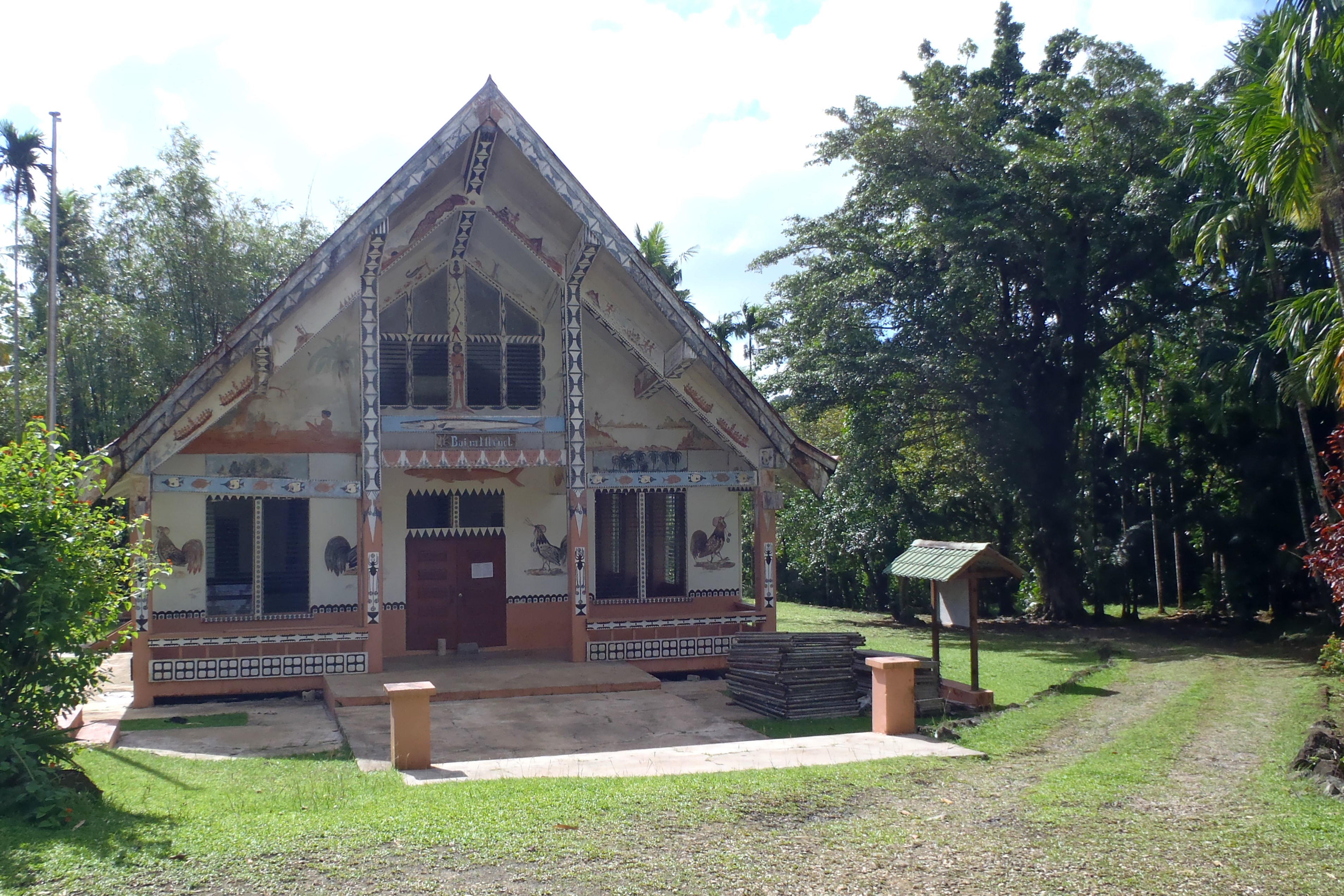 Sebuah bai tradisional Palau, 2012.