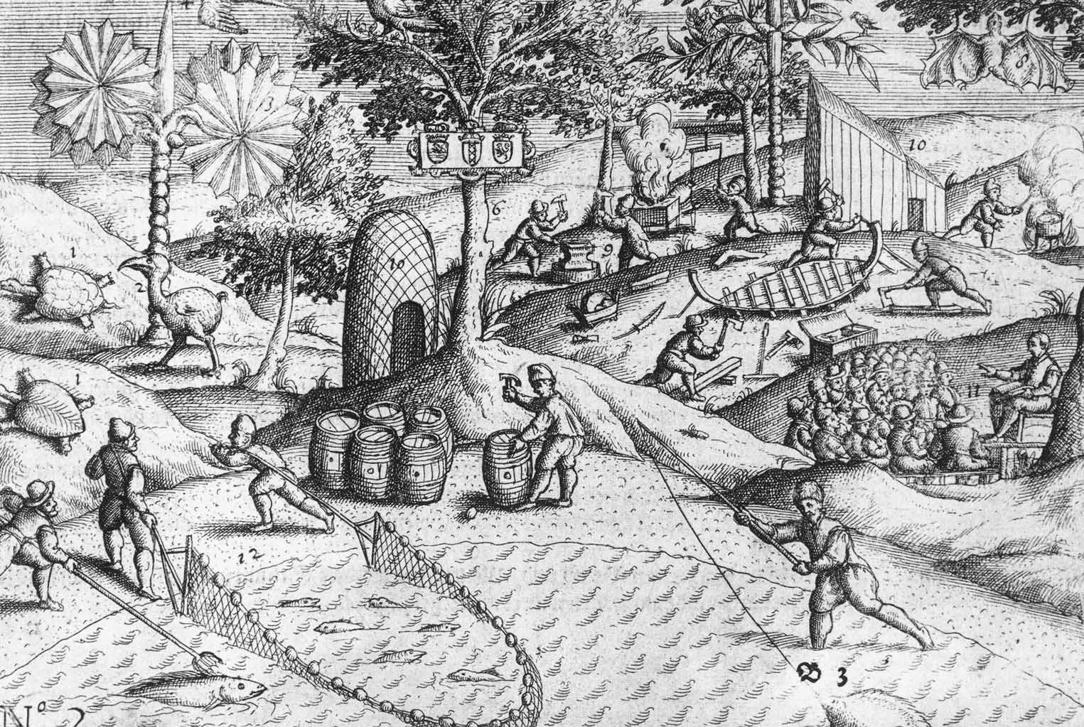 Aktivitas Belanda di Mauritius, serta penggambaran burung dodo (2) yang pertama kali diterbitkan, 1601