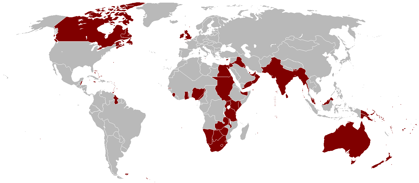 Imperium Britania pada puncak teritorialnya tahun 1921