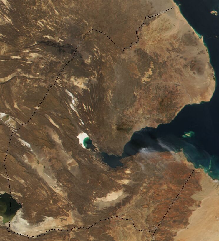 imej satelit Djibouti pada November 2001.