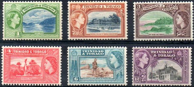 Ratu pada perangko Trinidad dan Tobago tahun 1953