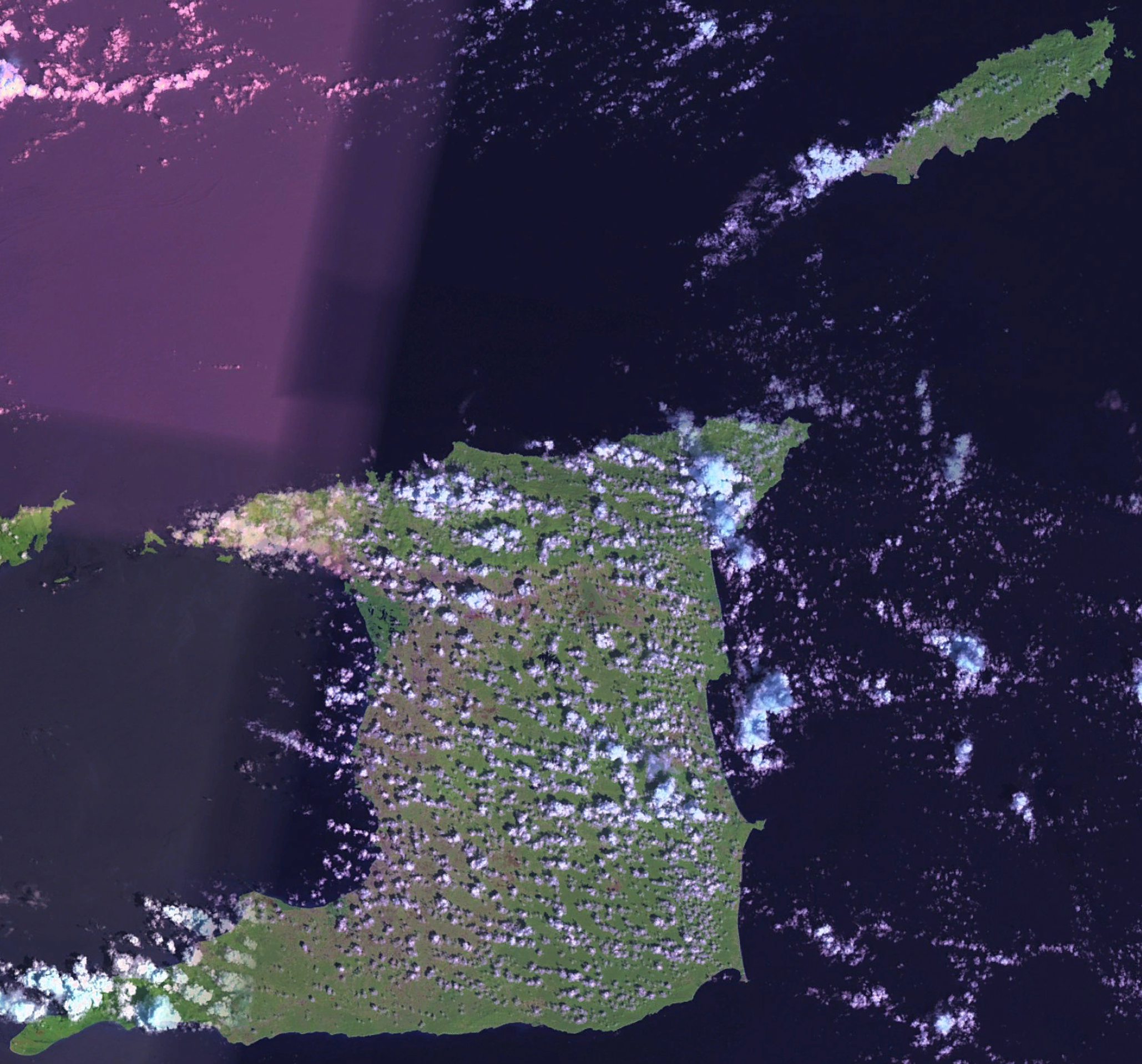 Trinidad & Tobago dari luar angkasa