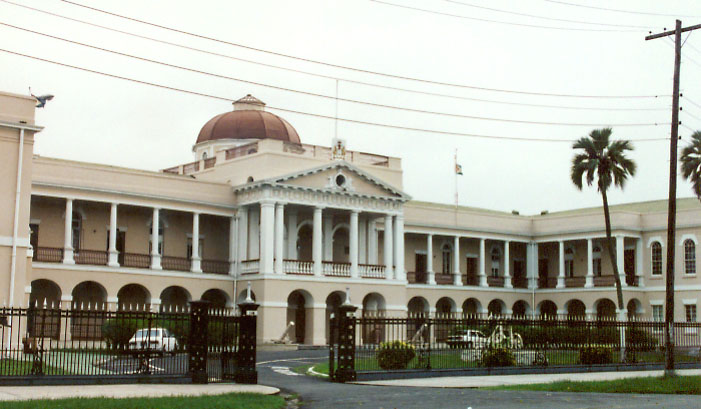 Gedung parlemen Guyana sejak 1834