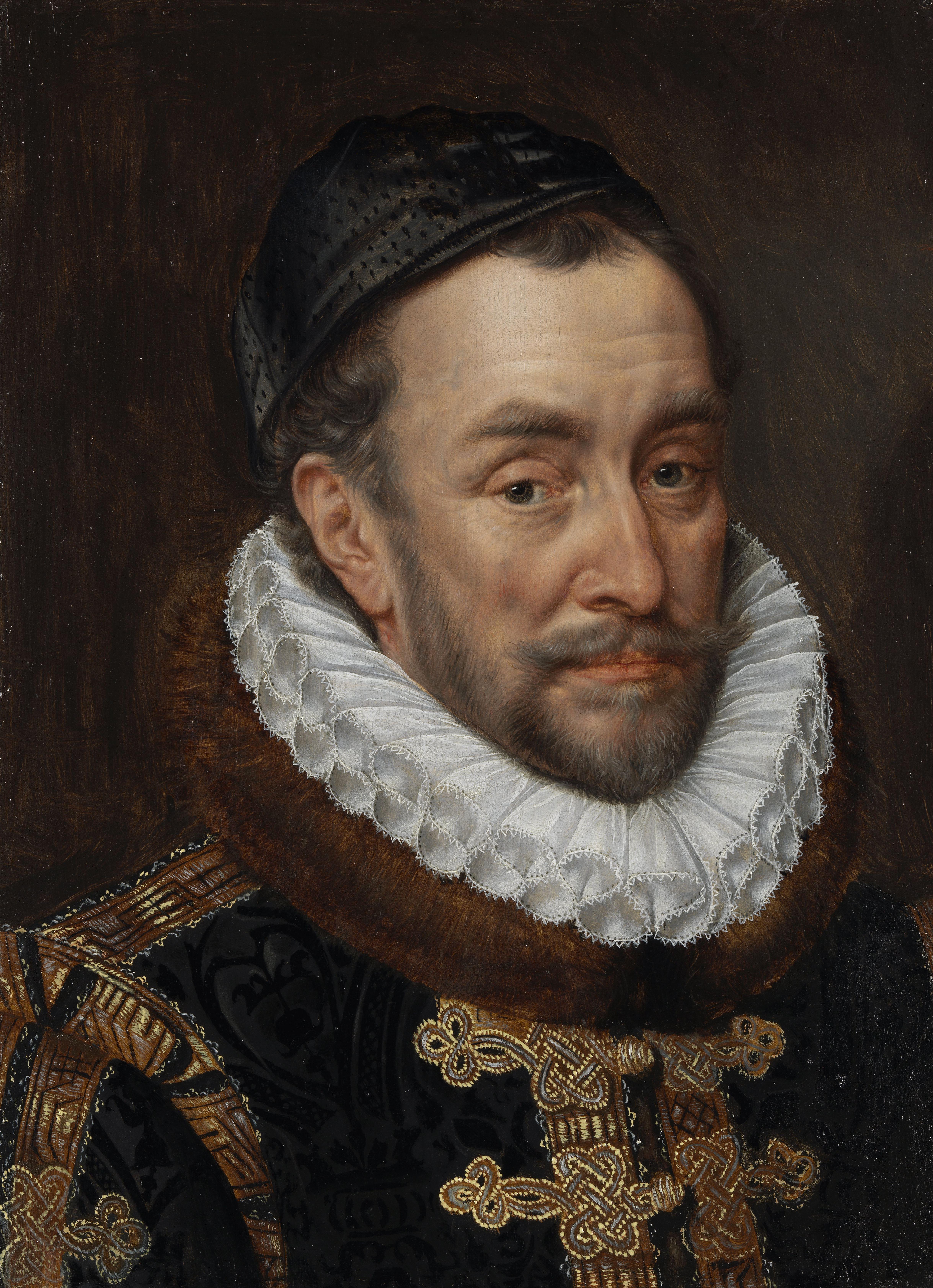 Pangeran Willem I dari Oranye, pemimpin Pemberontakan Belanda, oleh Adriaen Thomasz. Key