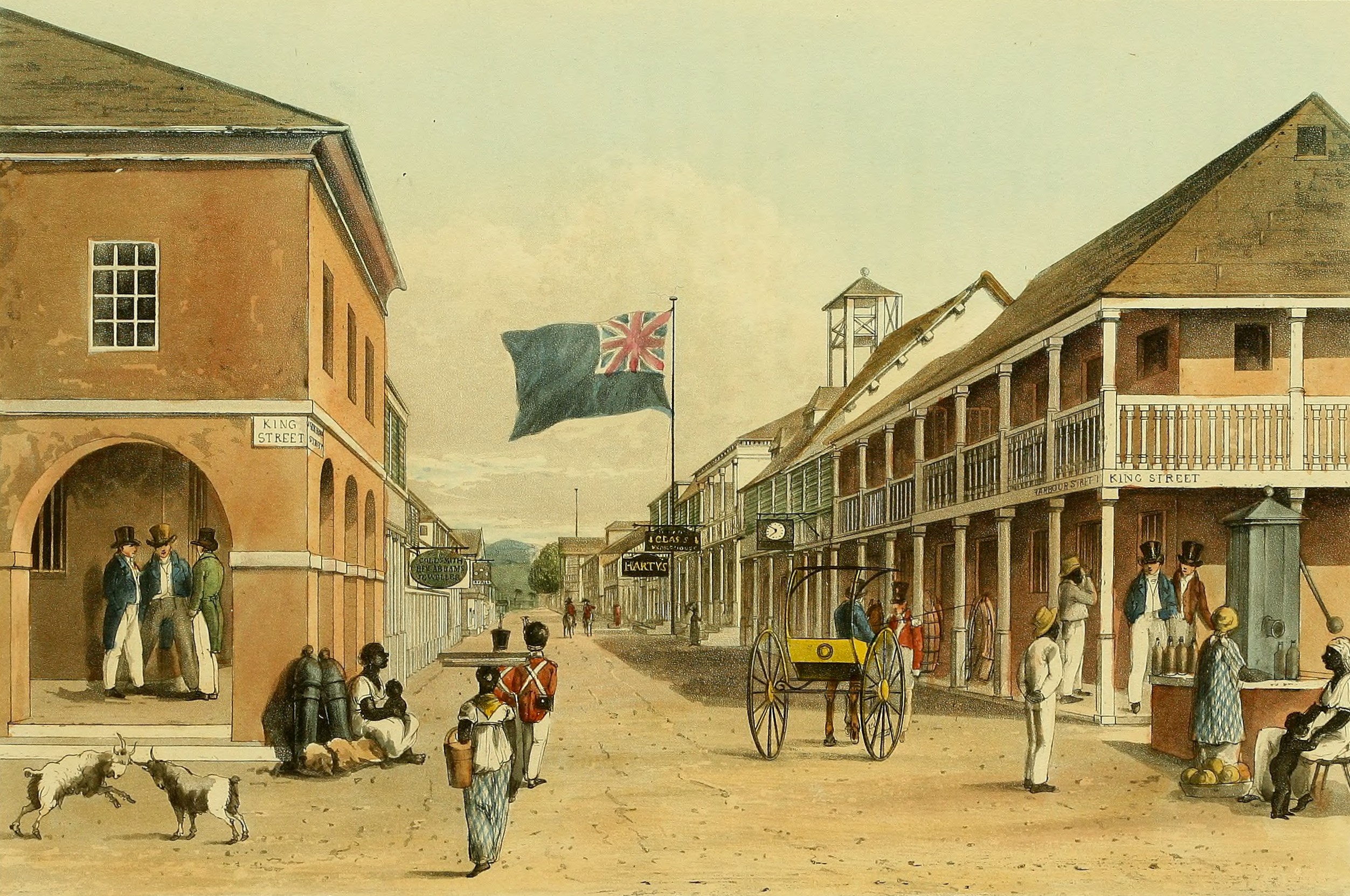 Harbour Street, Kingston, sekitar tahun 1820