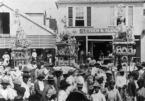 Perayaan Ashura bersejarah di Jamaika, yang secara lokal dikenal sebagai Hussay atau Hosay