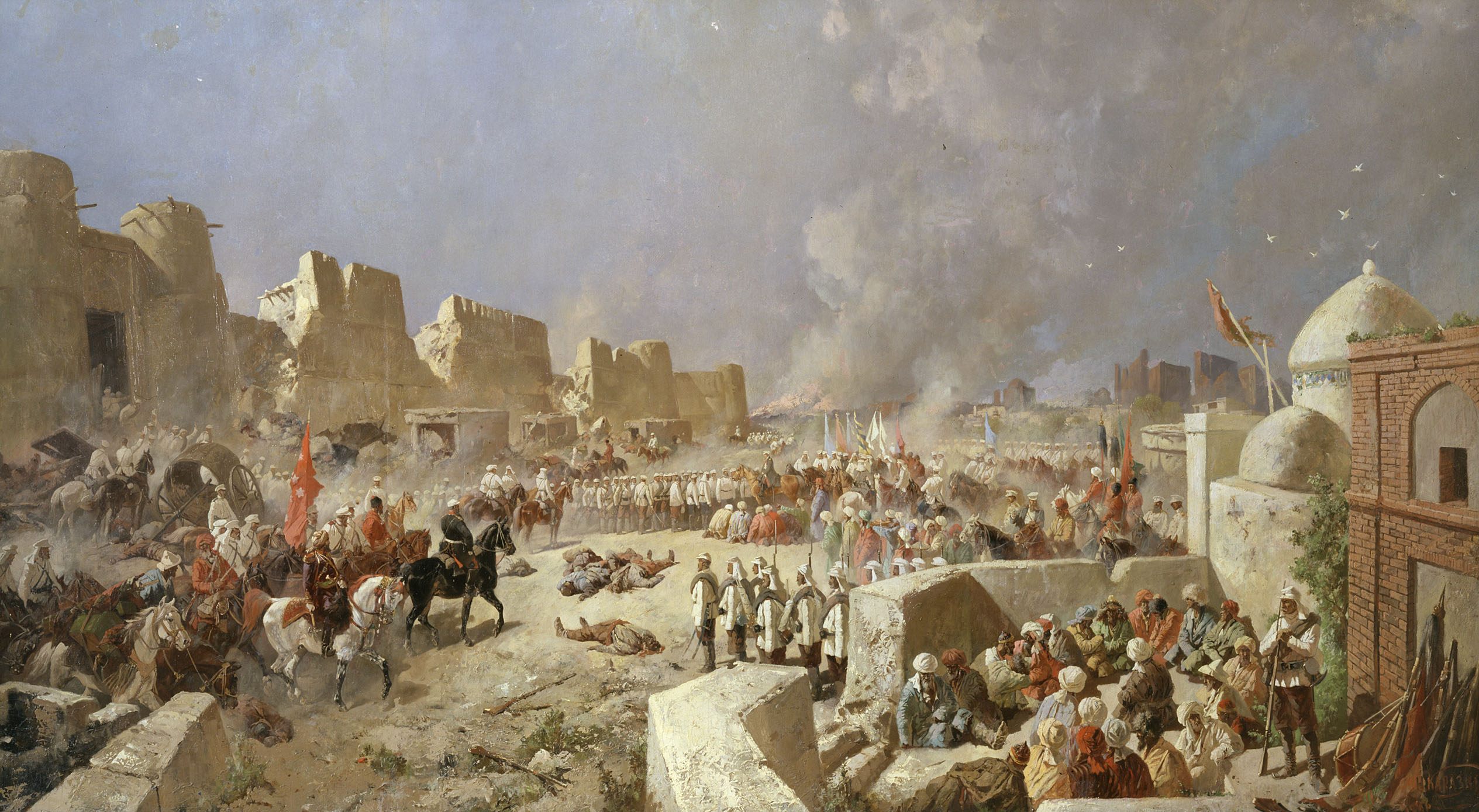 Tentera Rusia menawan Samarkand pada tahun 1868, oleh Nikolay Karazin