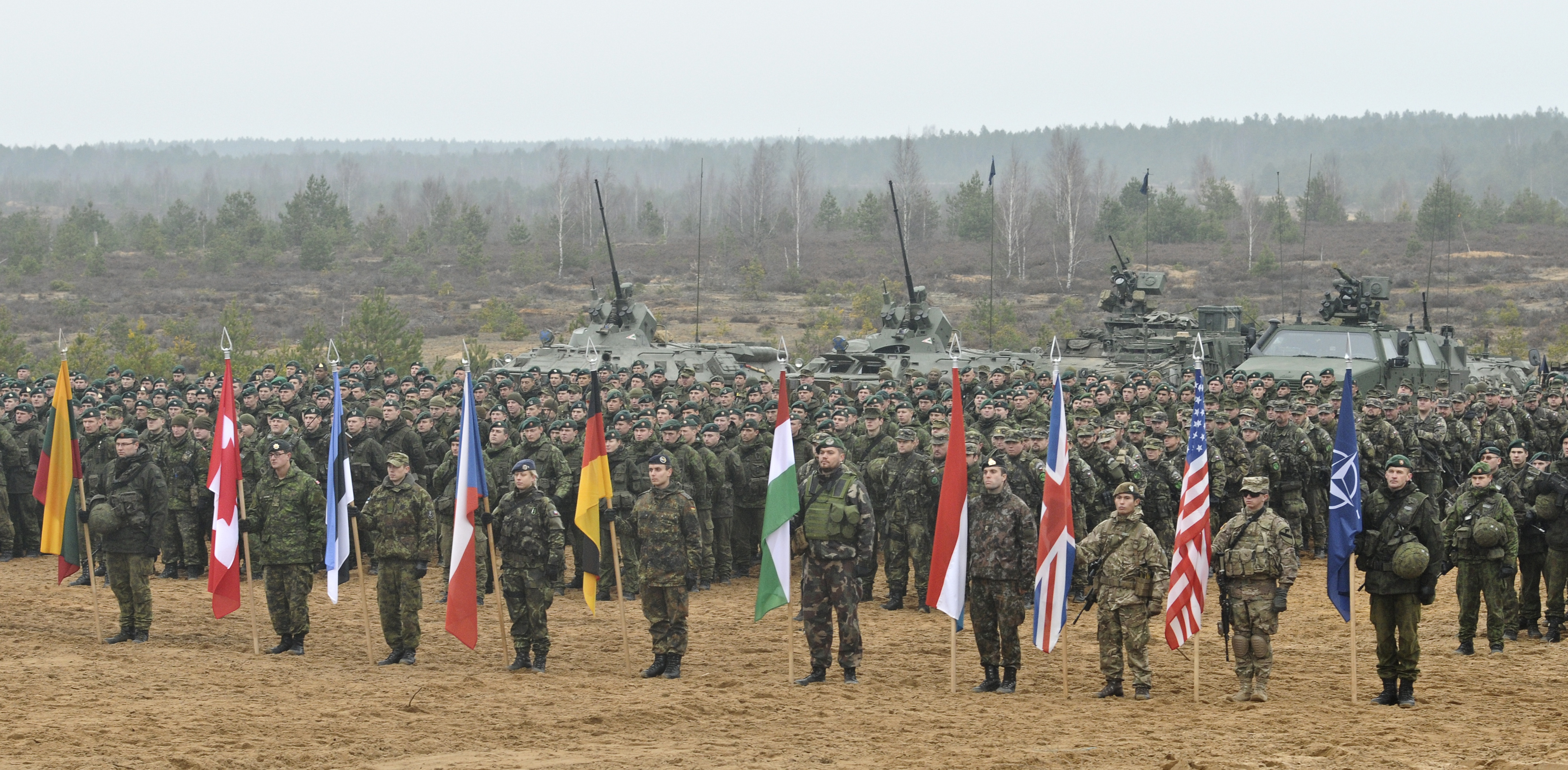 Askar Tentera Lithuania bersama sekutu NATO mereka semasa Iron Sword 2014