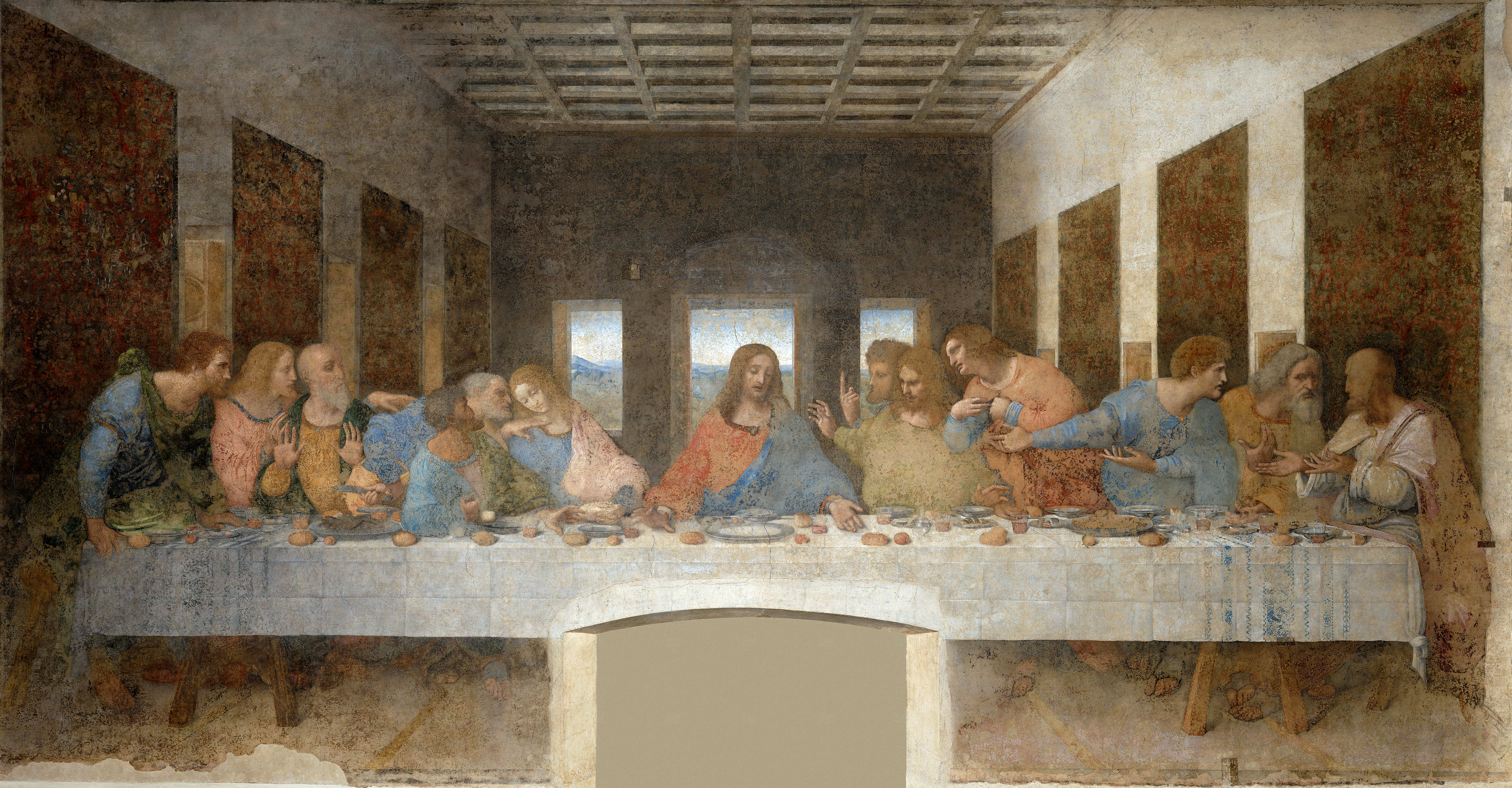Perjamuan Terakhir (1494-1499), Leonardo da Vinci, Gereja Santa Maria delle Grazie, Milan