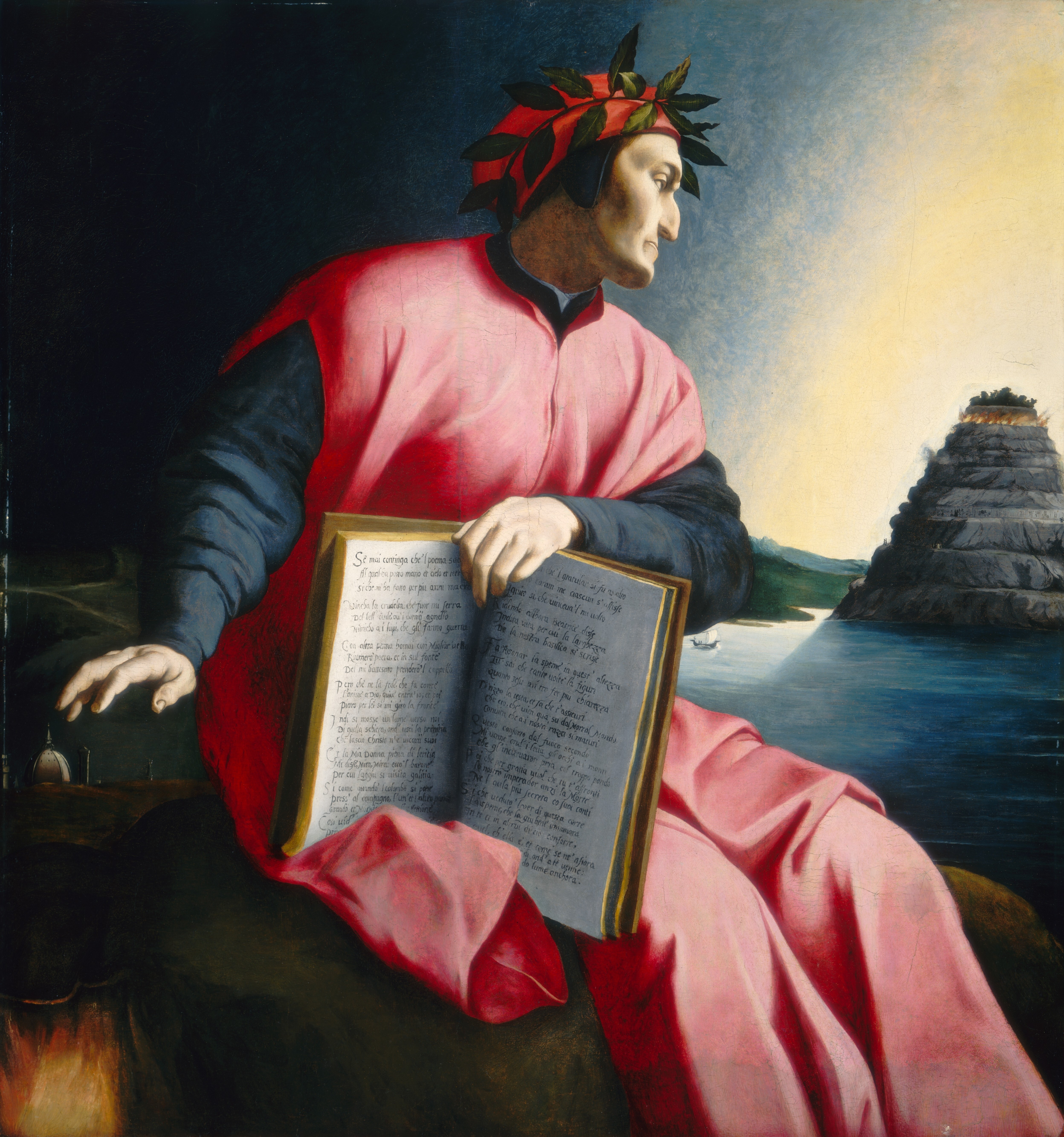 Dante Alighieri, salah satu penyair terbesar. Puisi epiknya Komedi Ilahi termasuk di antara karya-karya terbaik sastra dunia.