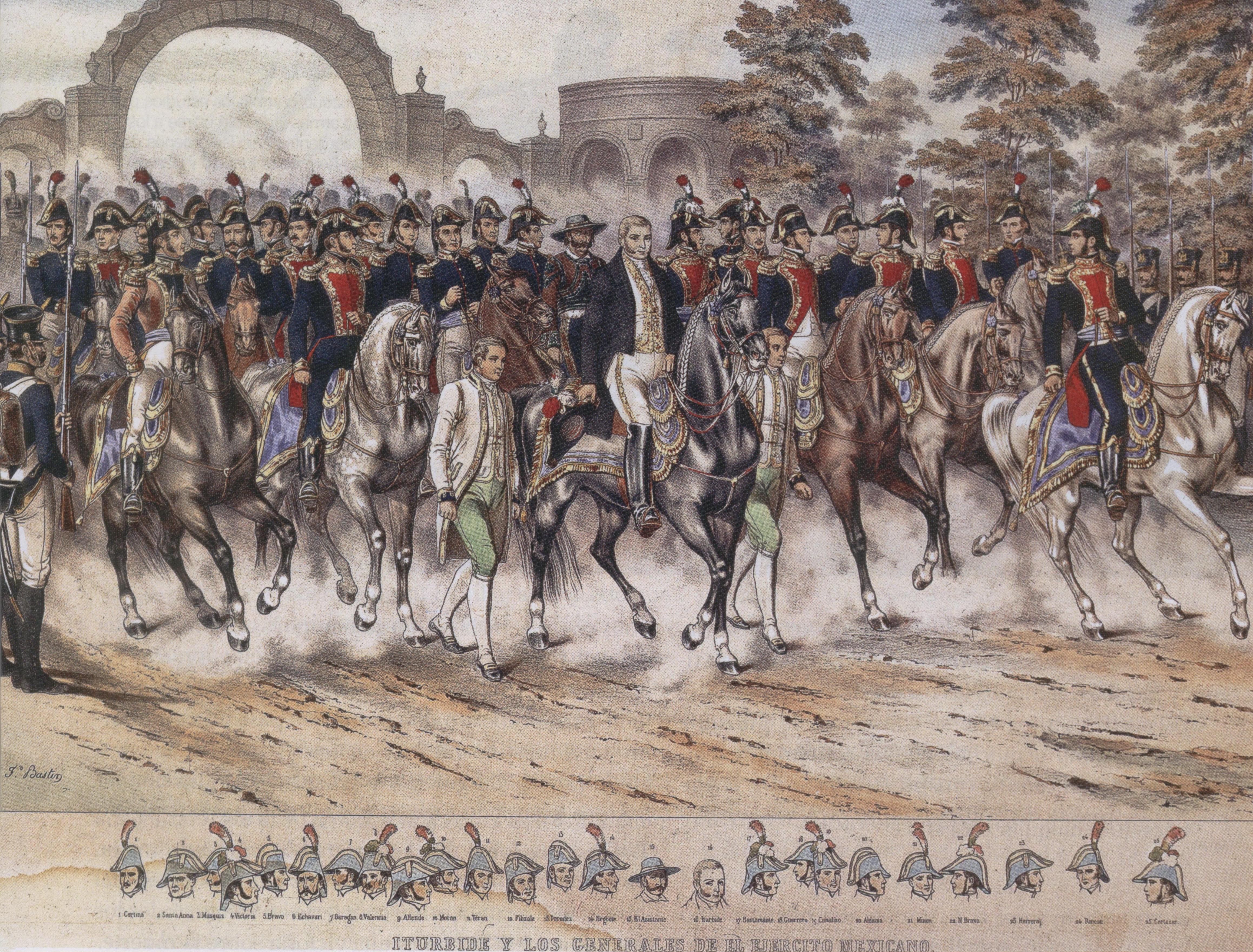1821년 9월 27일, 삼보장군의 멕시코시티 입성.
