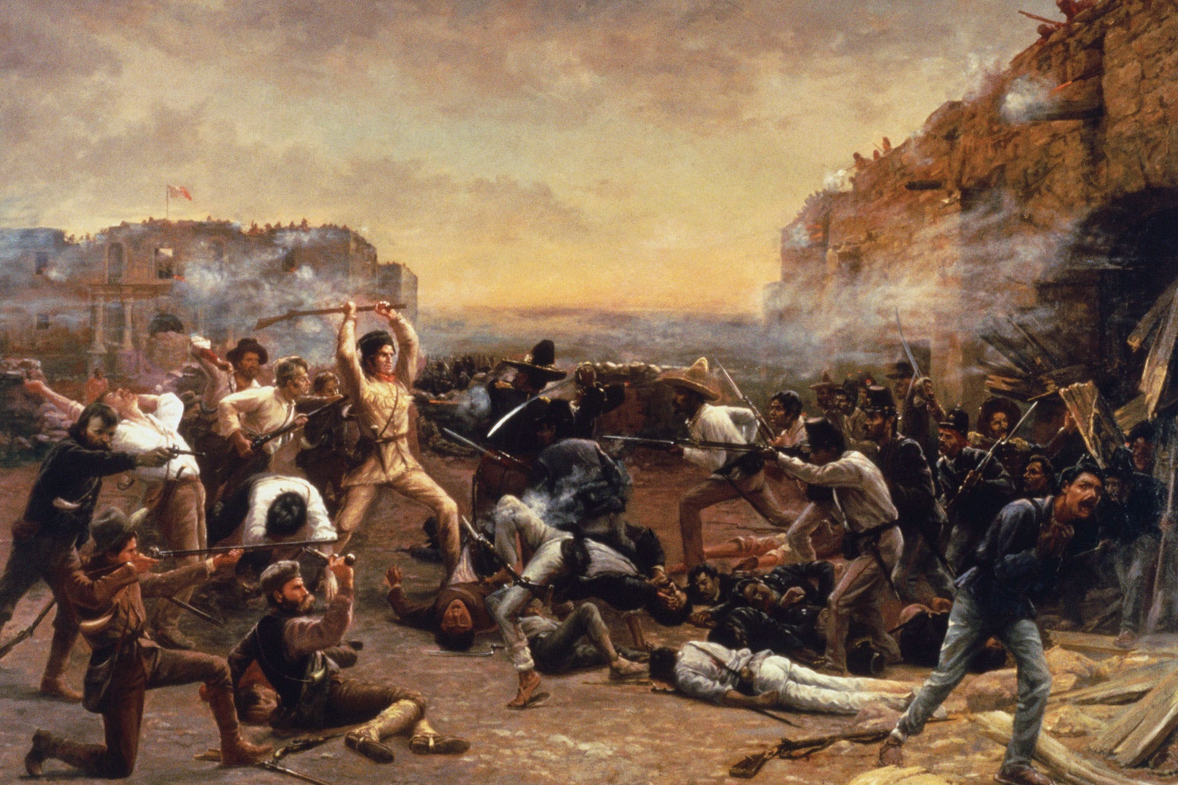알라모 전투(1836년), 대통령 안토니오 로페스 데 산타 안나가 이끄는 멕시코군과 미군 사이의 전투.