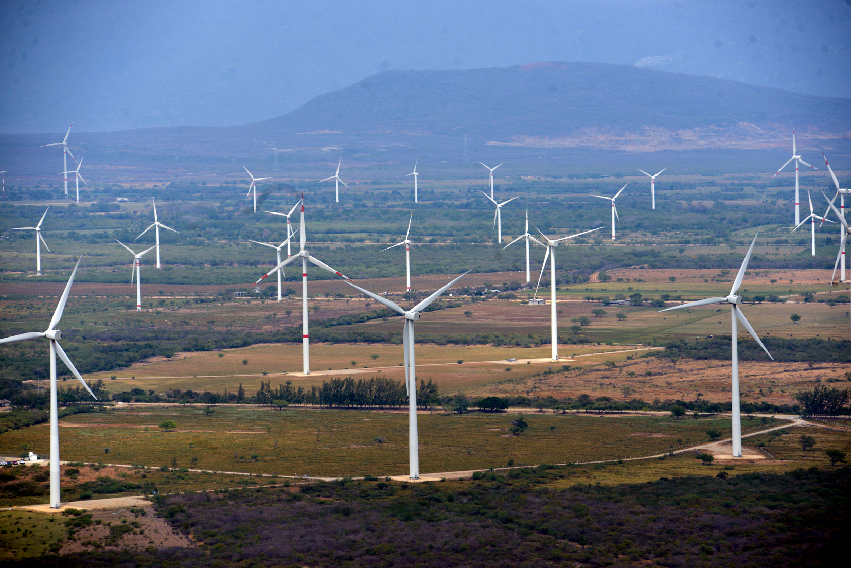 The Central Eólica Sureste I, Fase II wind farm in Oaxaca, part of Mexico's efforts to expand renewable energy generation.