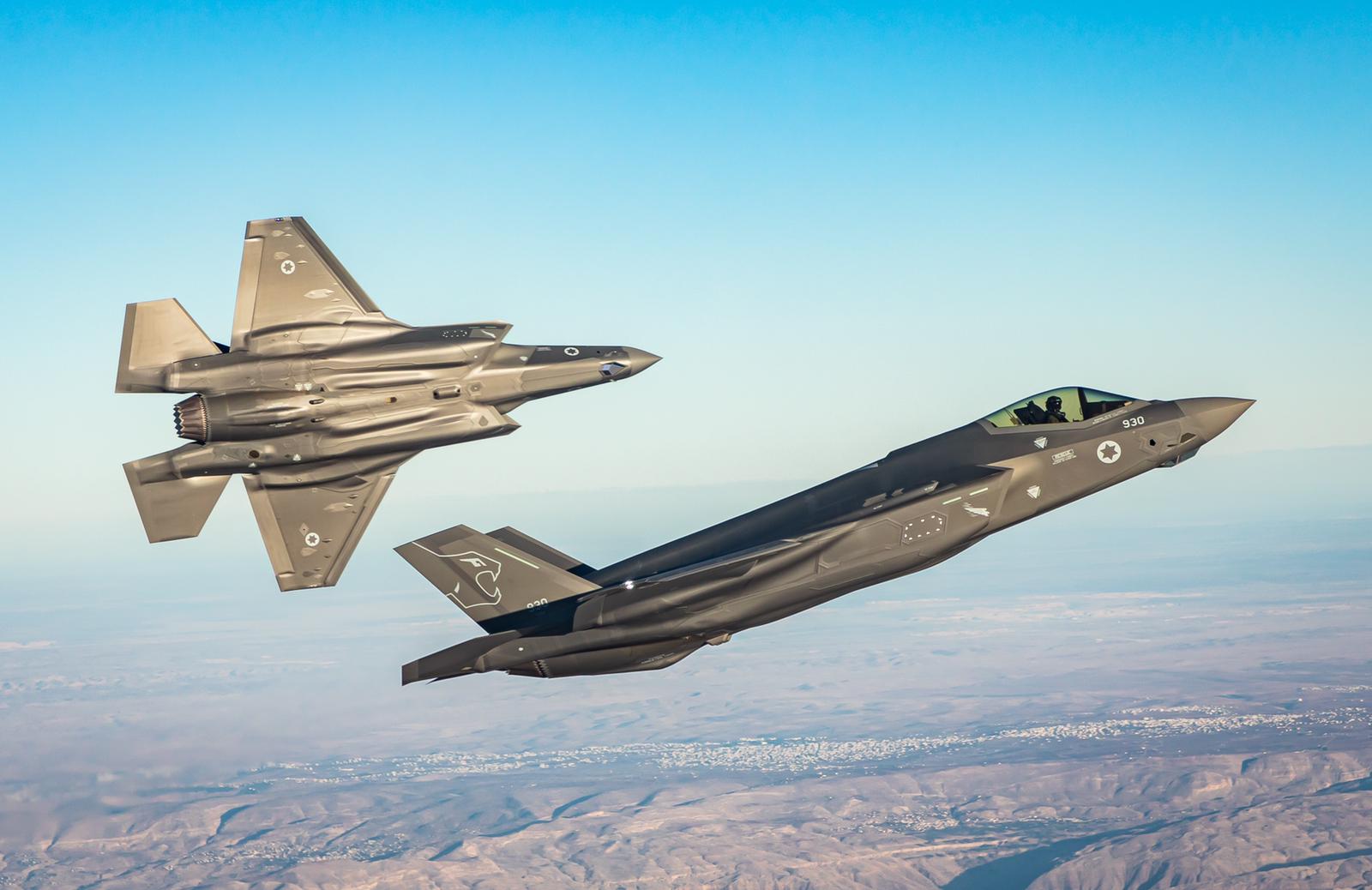 Pesawat tempur F-35 dari Angkatan Udara Israel.