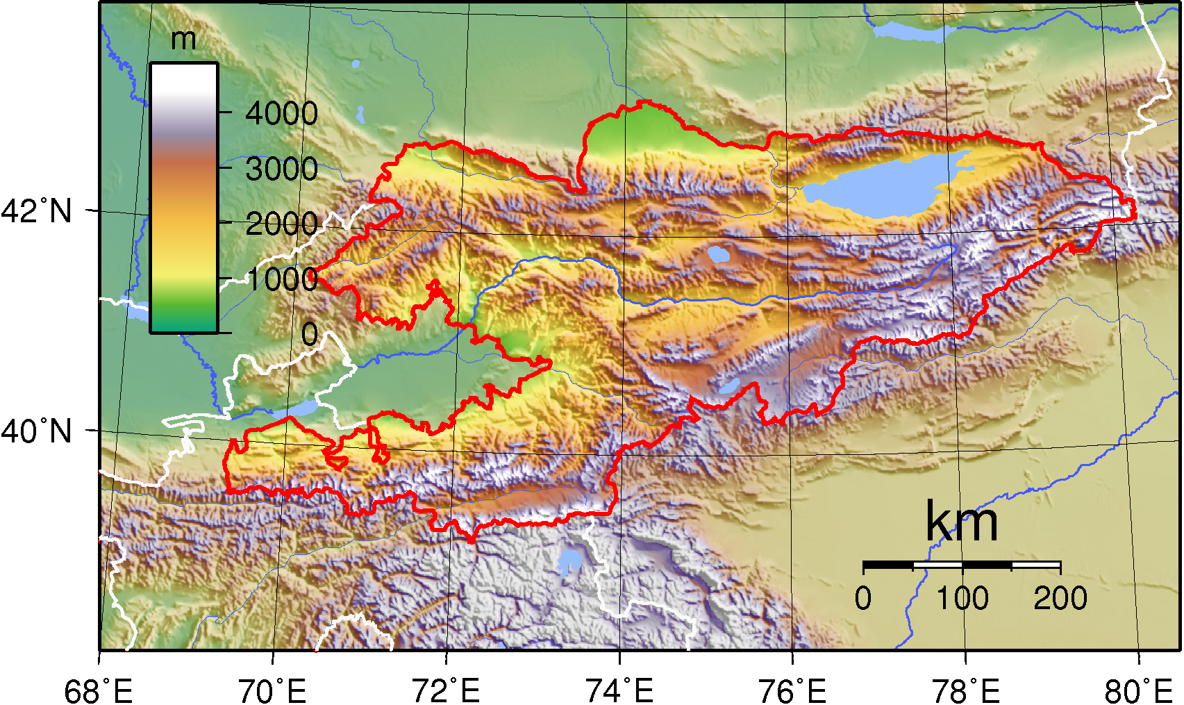 Topografi Kirgizstan
