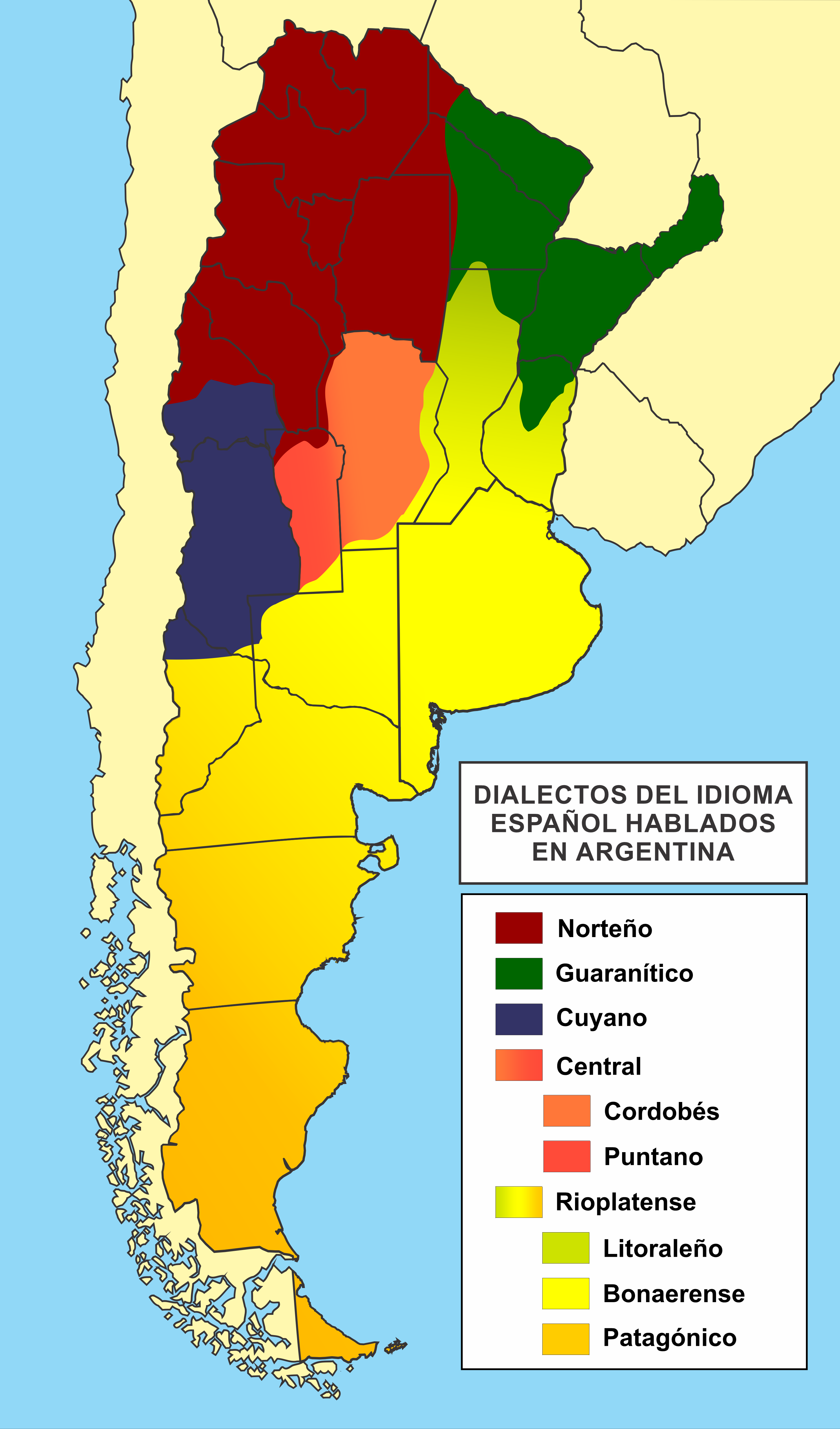 Varian dialek bahasa Spanyol di Argentina.