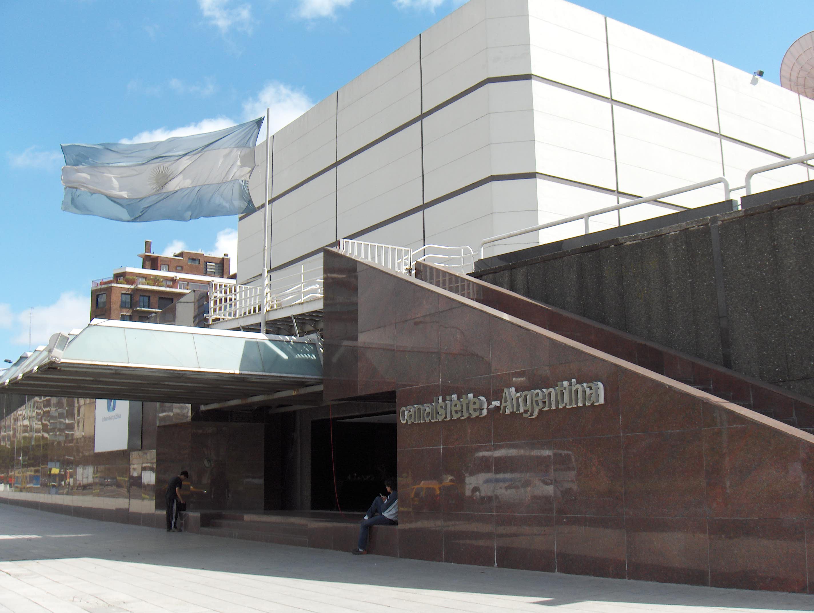 Headquarters of TV Pública, the first television station in Argentina and a key public broadcaster.