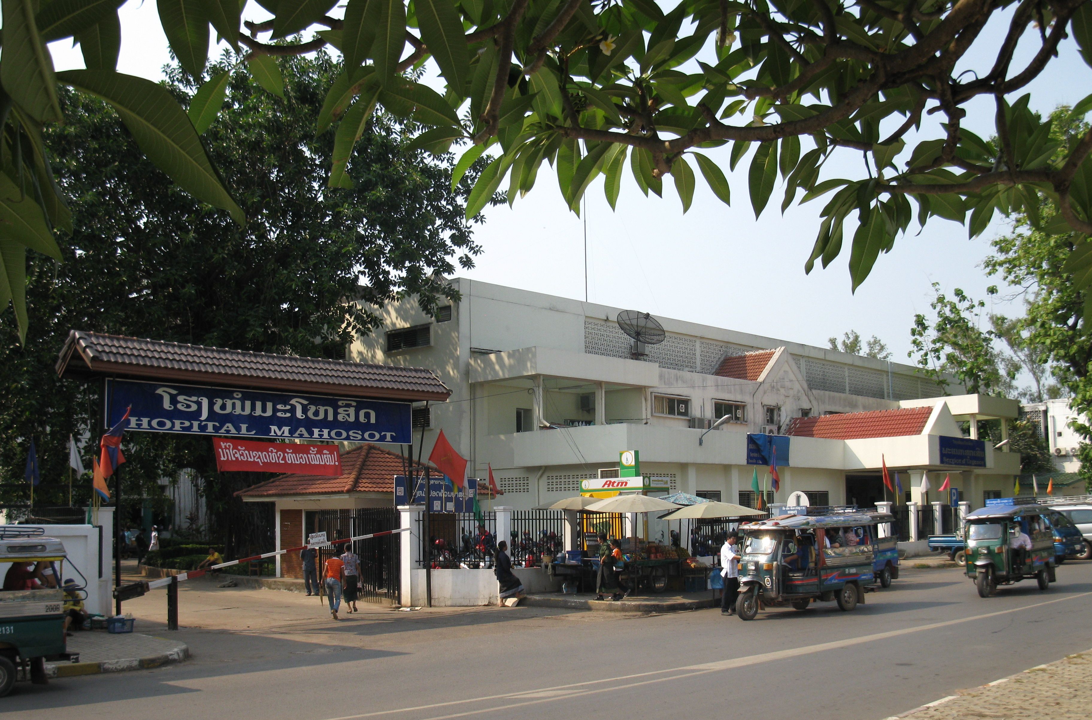 Hospital Mahosot di Vientiane, salah satu hospital utama di Laos.