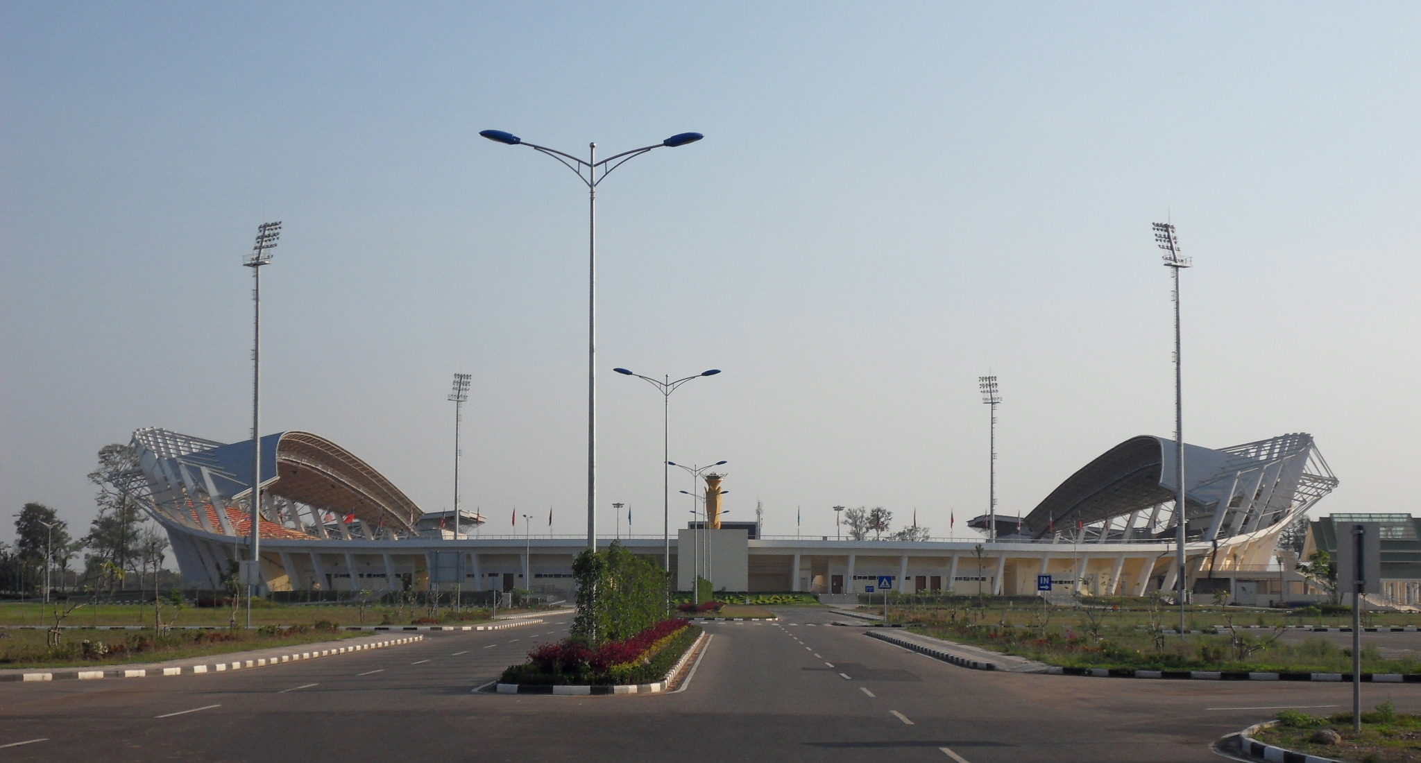 Stadium Nasional Laos Baru di Vientiane.