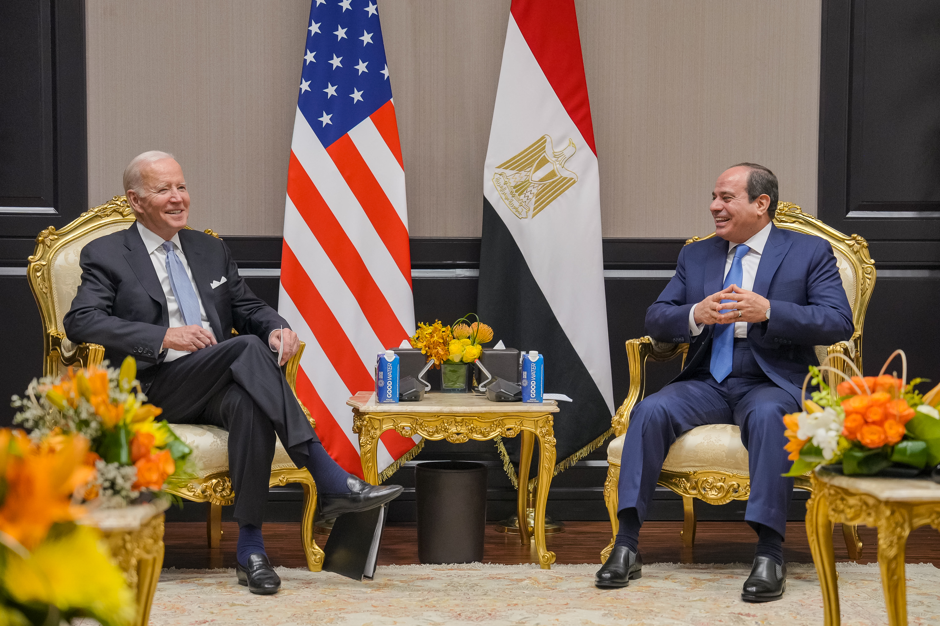Presiden el-Sisi bersama Presiden AS Joe Biden, 11 November 2022