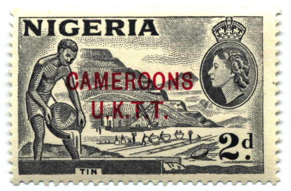 Setem pos 1953 dengan potret Ratu Elizabeth II