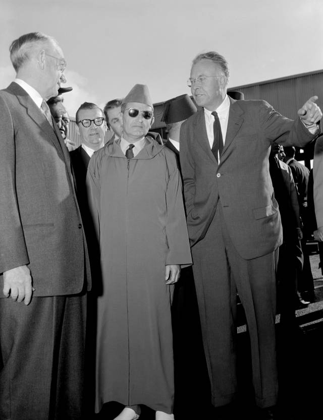 Raja Mohammed V semasa lawatan ke Amerika Syarikat pada tahun 1957