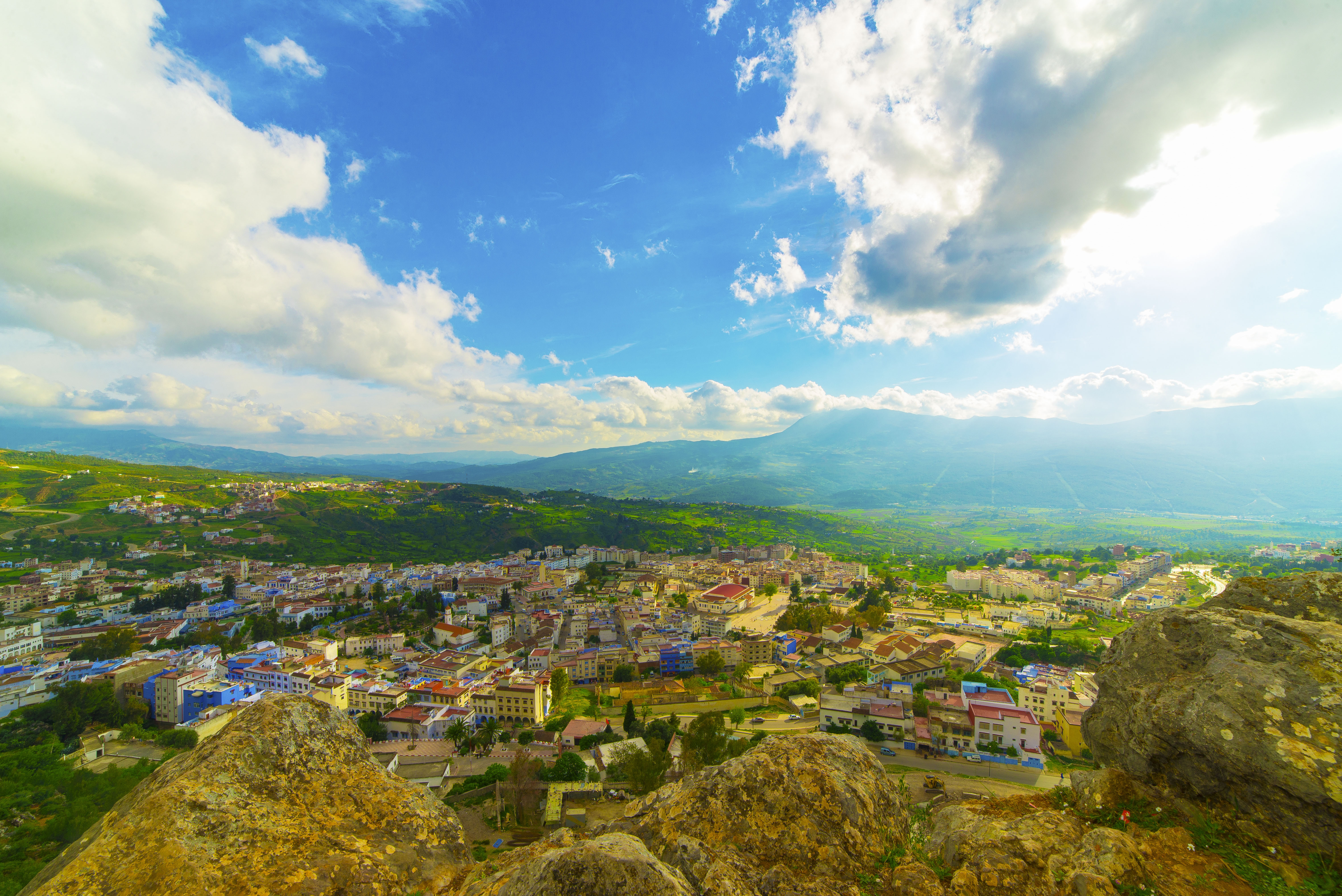 Pemandangan dari atas Chefchaouen.