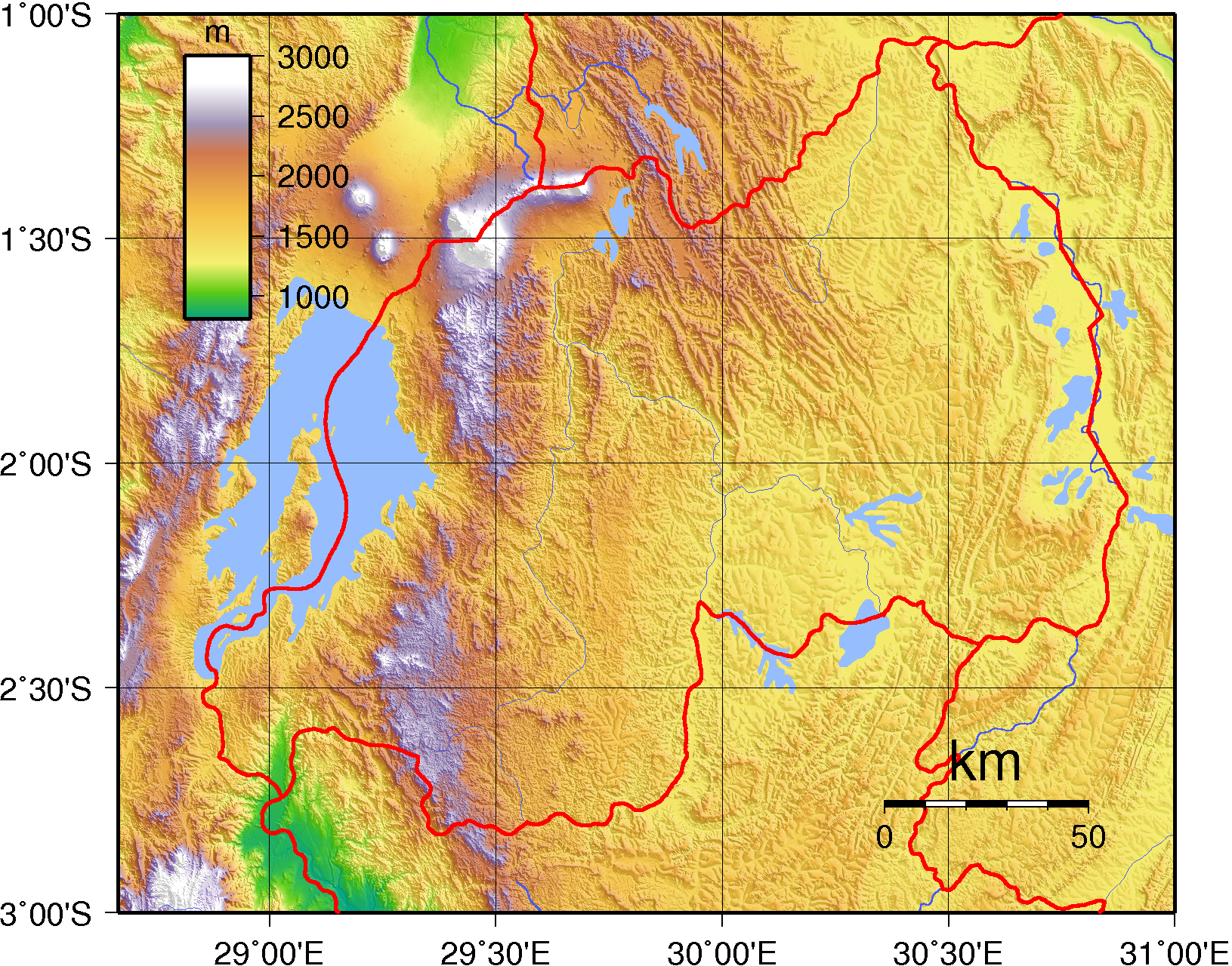 Topografi Rwanda