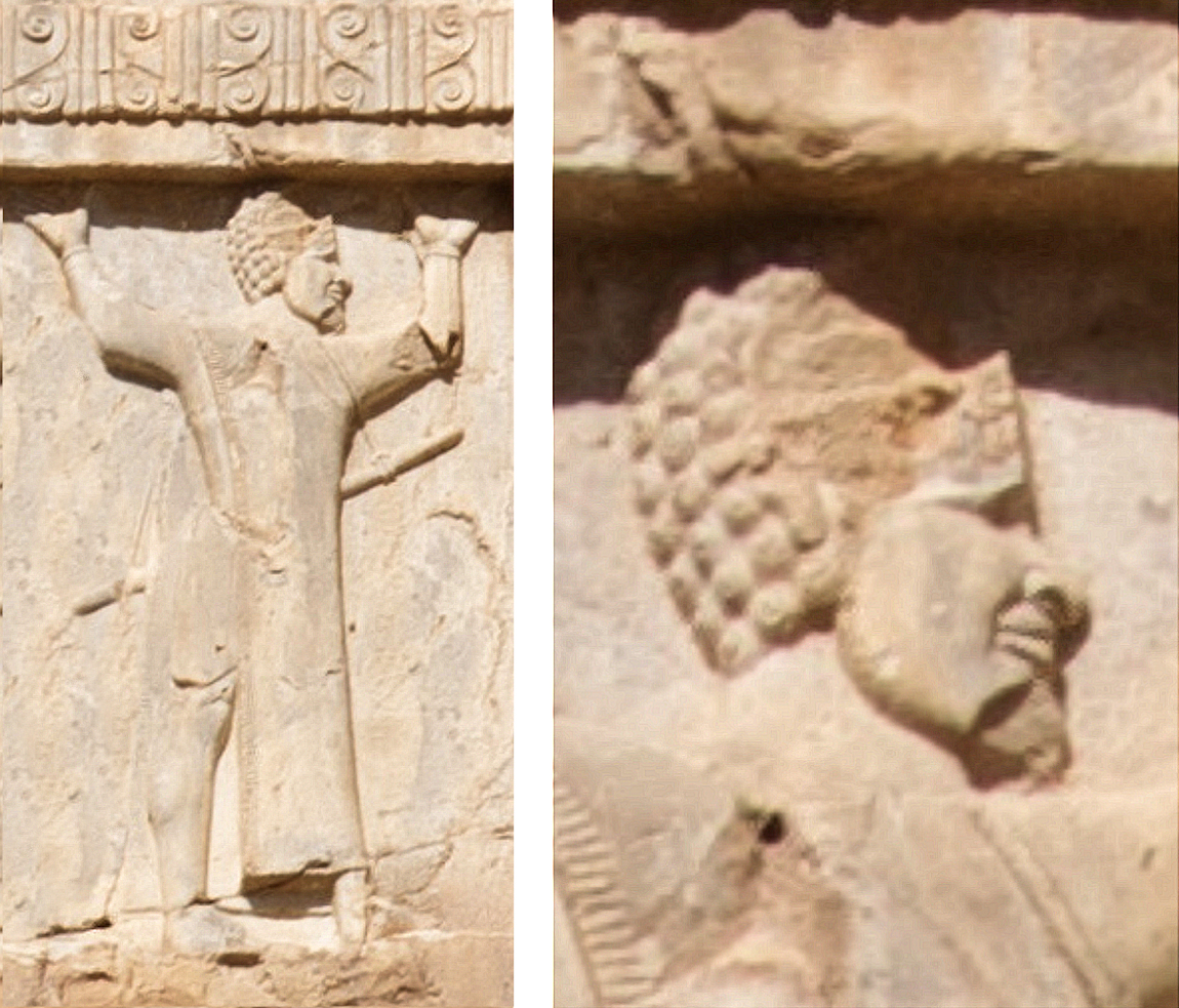 Askar Kušiya dari tentera Empayar Achaemenid, sekitar 480 SM. Relief makam Xerxes I.