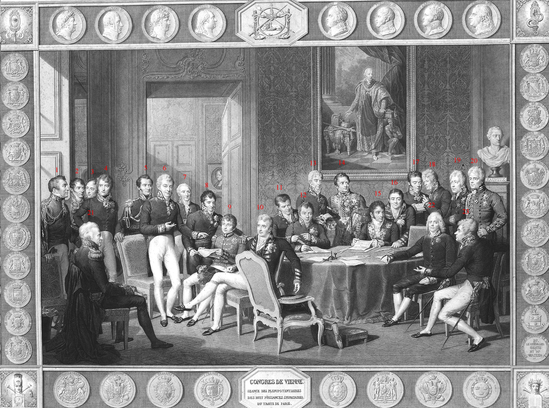 Kongres Vienna bertemu pada 1814-15. Objektif Kongres adalah untuk menyelesaikan banyak isu yang timbul daripada Perang Revolusi Perancis, Perang Napoleon, dan pembubaran Empayar Rom Suci.