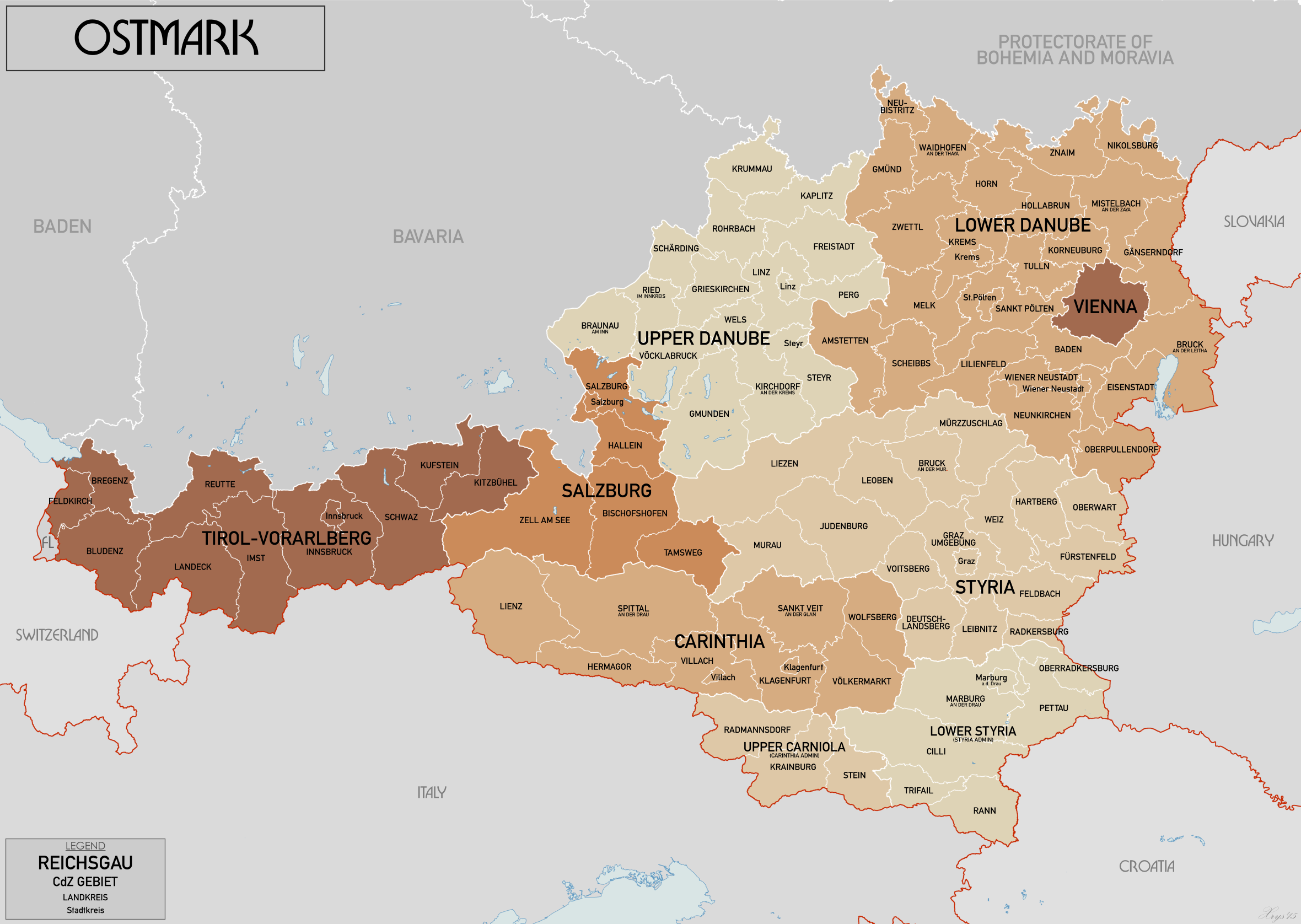 Austria pada tahun 1941 apabila ia dikenali sebagai