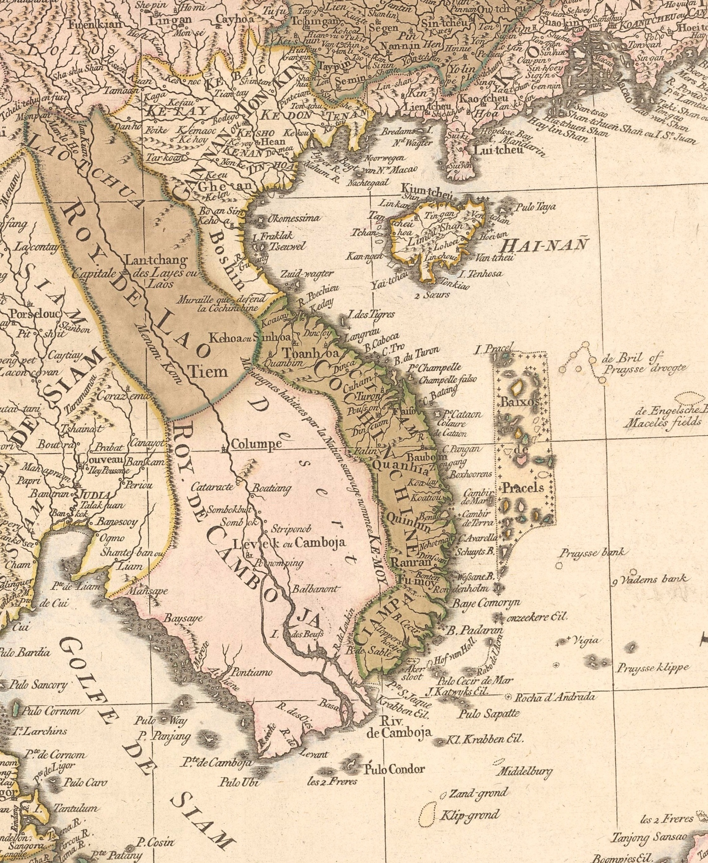 Peta Indochina pada tahun 1760