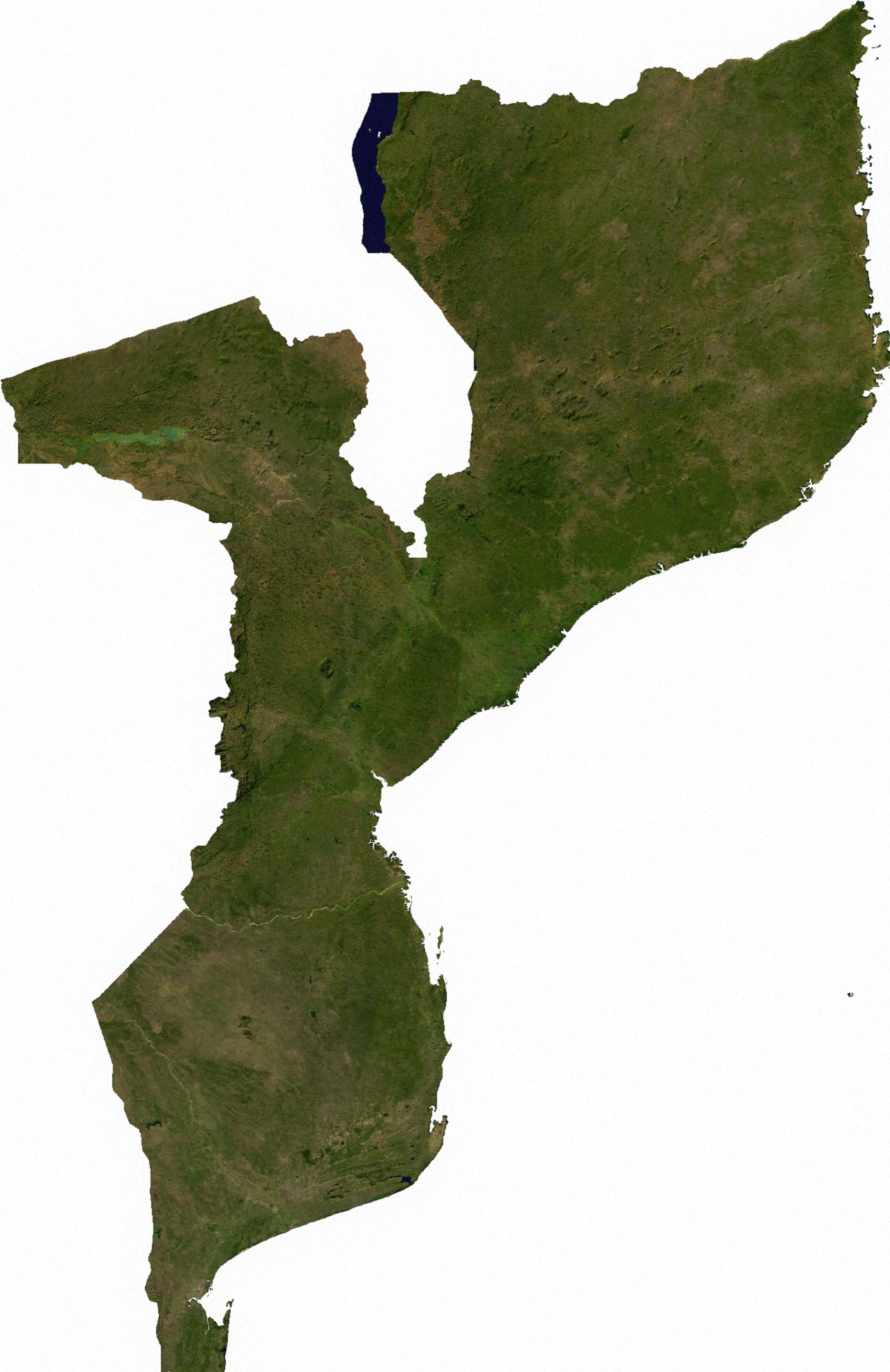 Citra satelit Mozambik