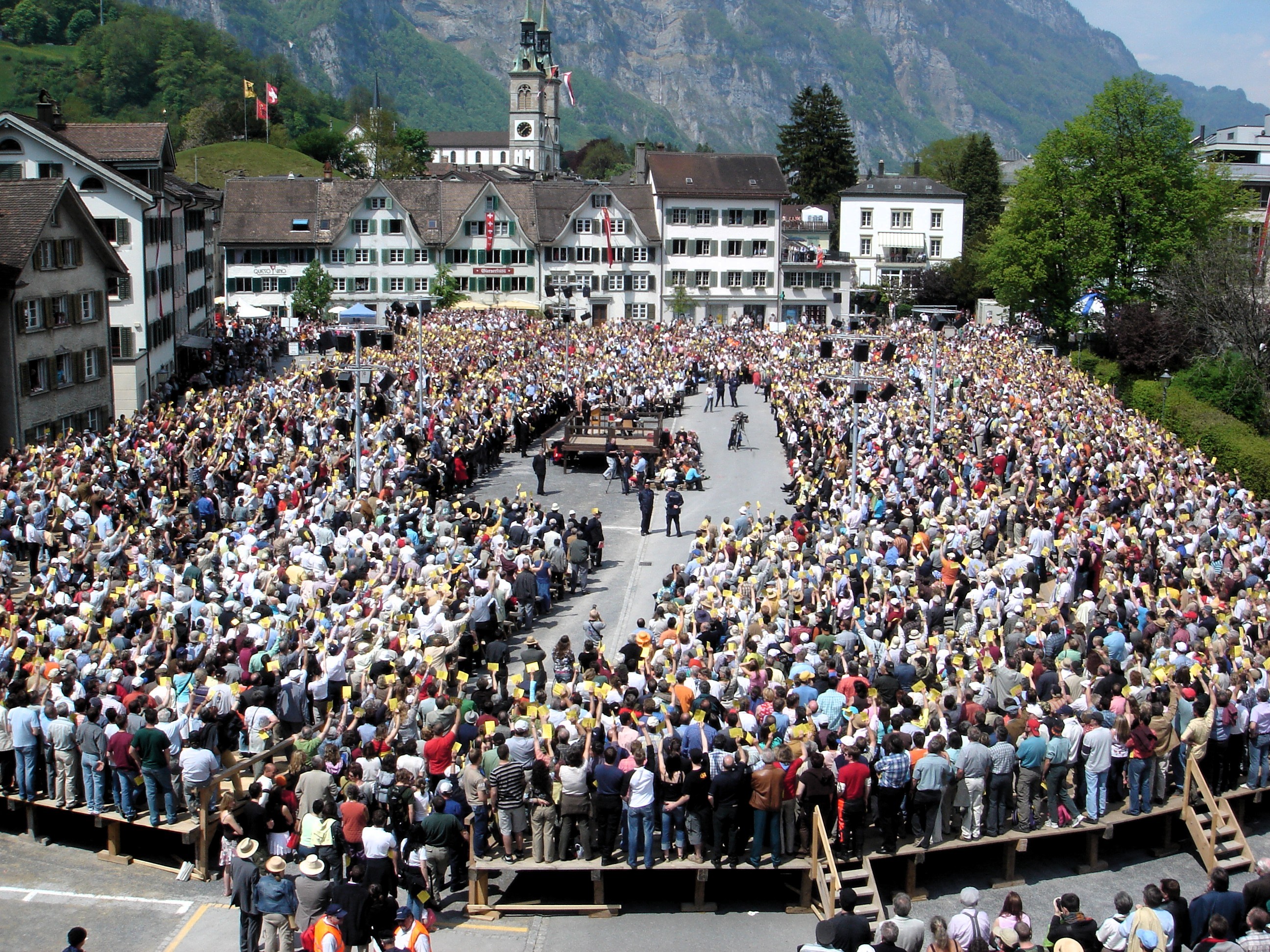 Landsgemeinde adalah satu bentuk lama demokrasi langsung, masih diamalkan di dua kanton.