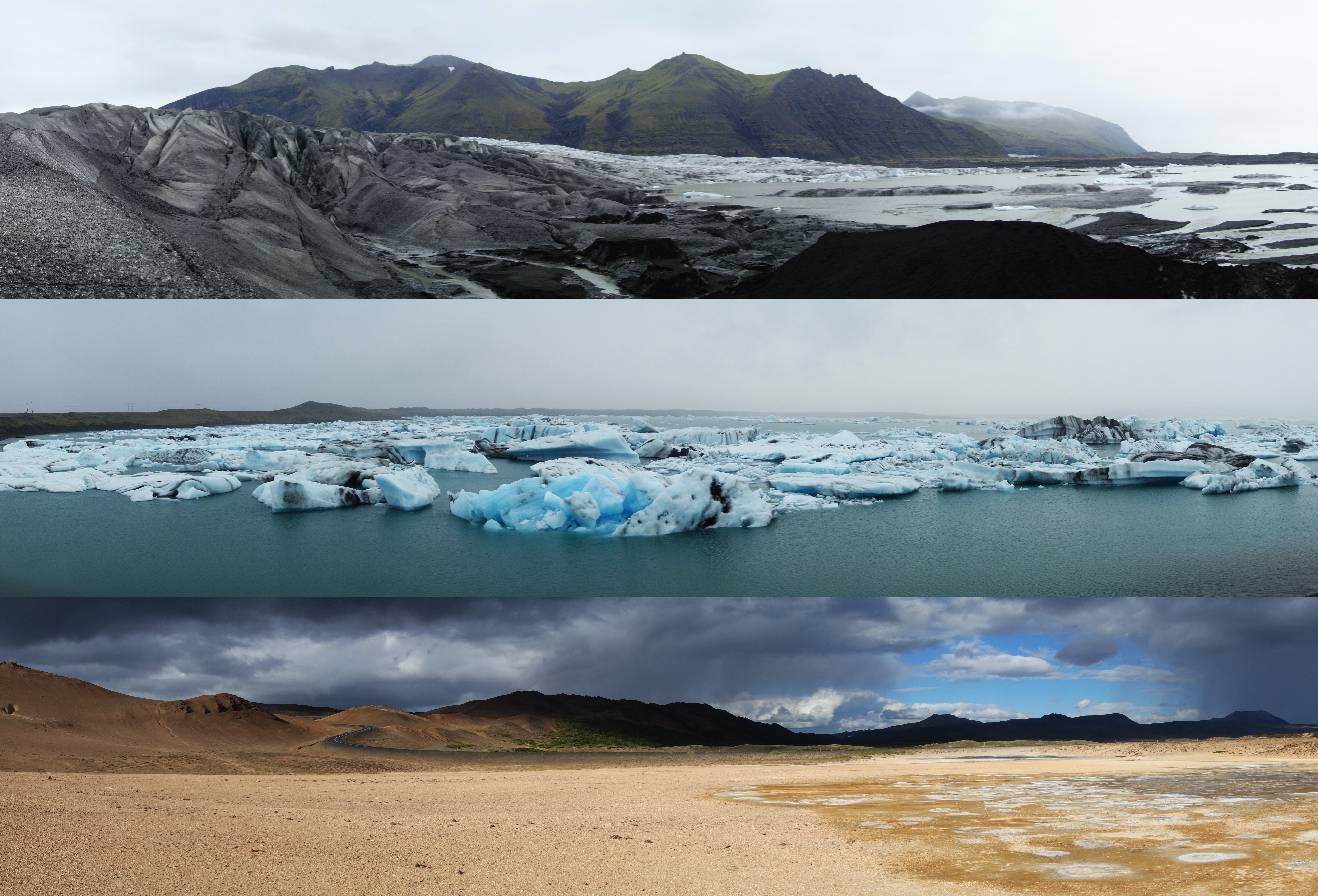 Tiga landskap tipikal Iceland