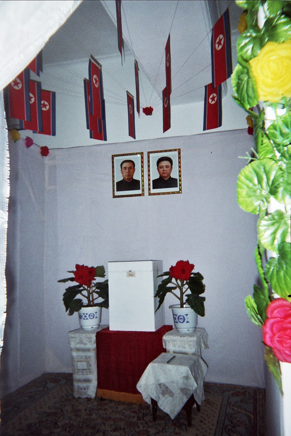 A North Korean polling station