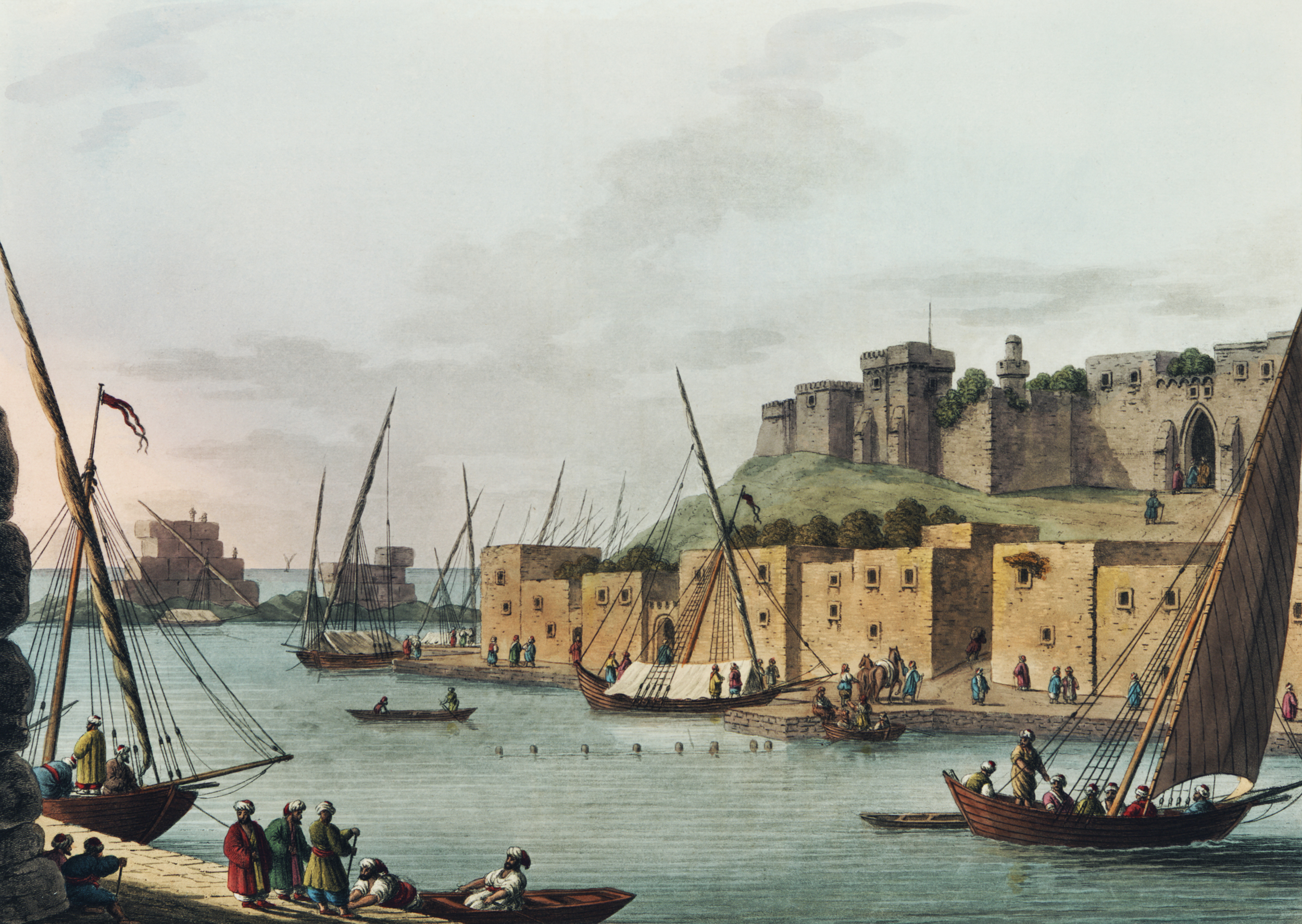 Tartus di Suriah Utsmaniyah, dari ilustrasi tahun 1810 oleh Luigi Mayer