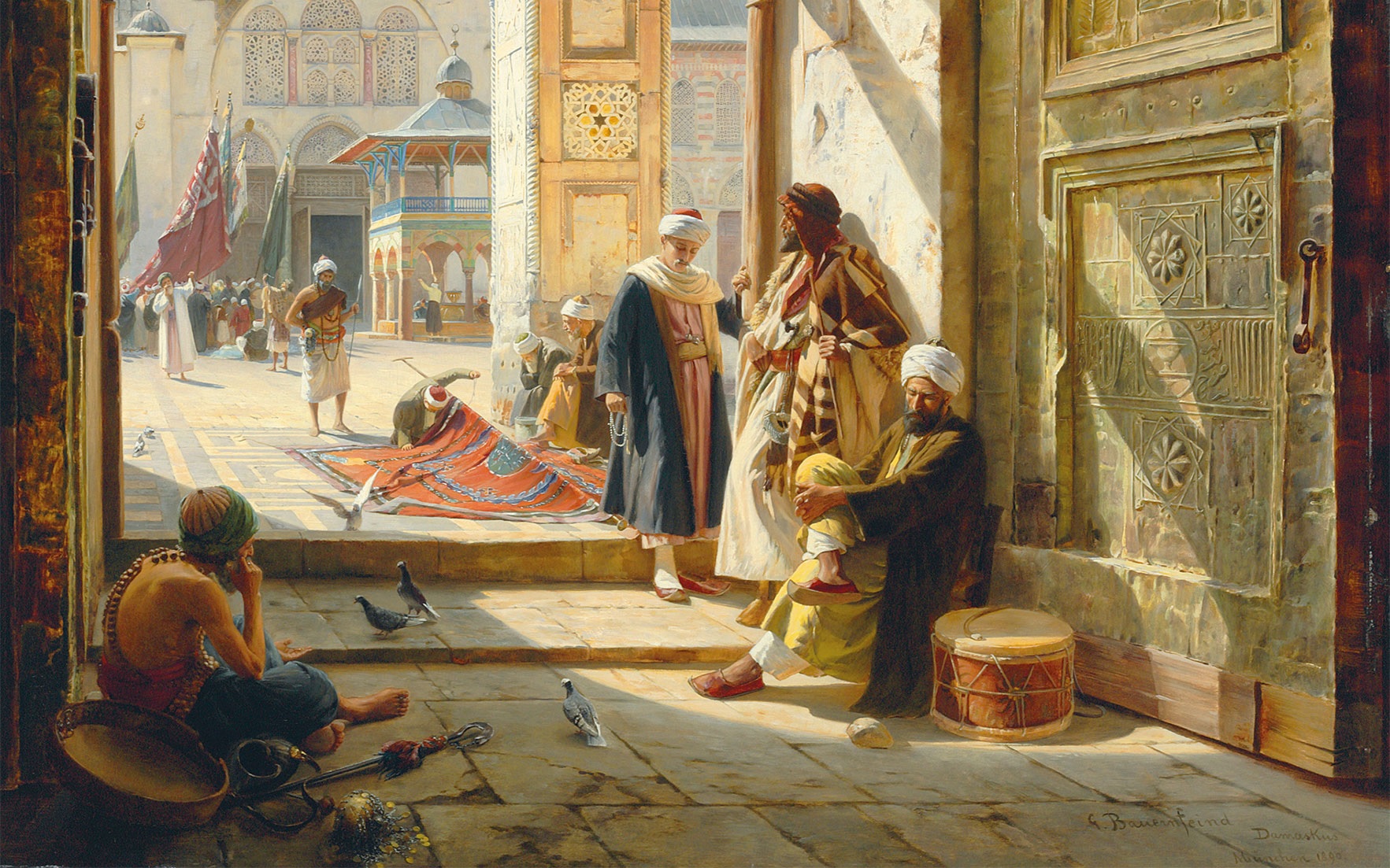 Gerbang Masjid Umayyah di Damaskus, oleh Gustav Bauernfeind, 1890
