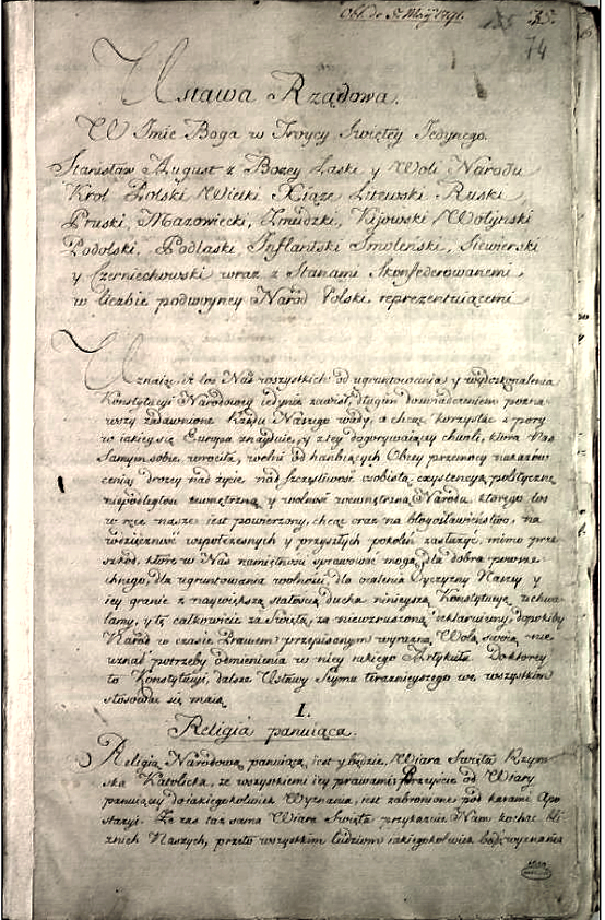 Konstitusi 3 Mei yang diadopsi pada tahun 1791 adalah konstitusi modern pertama di Eropa.