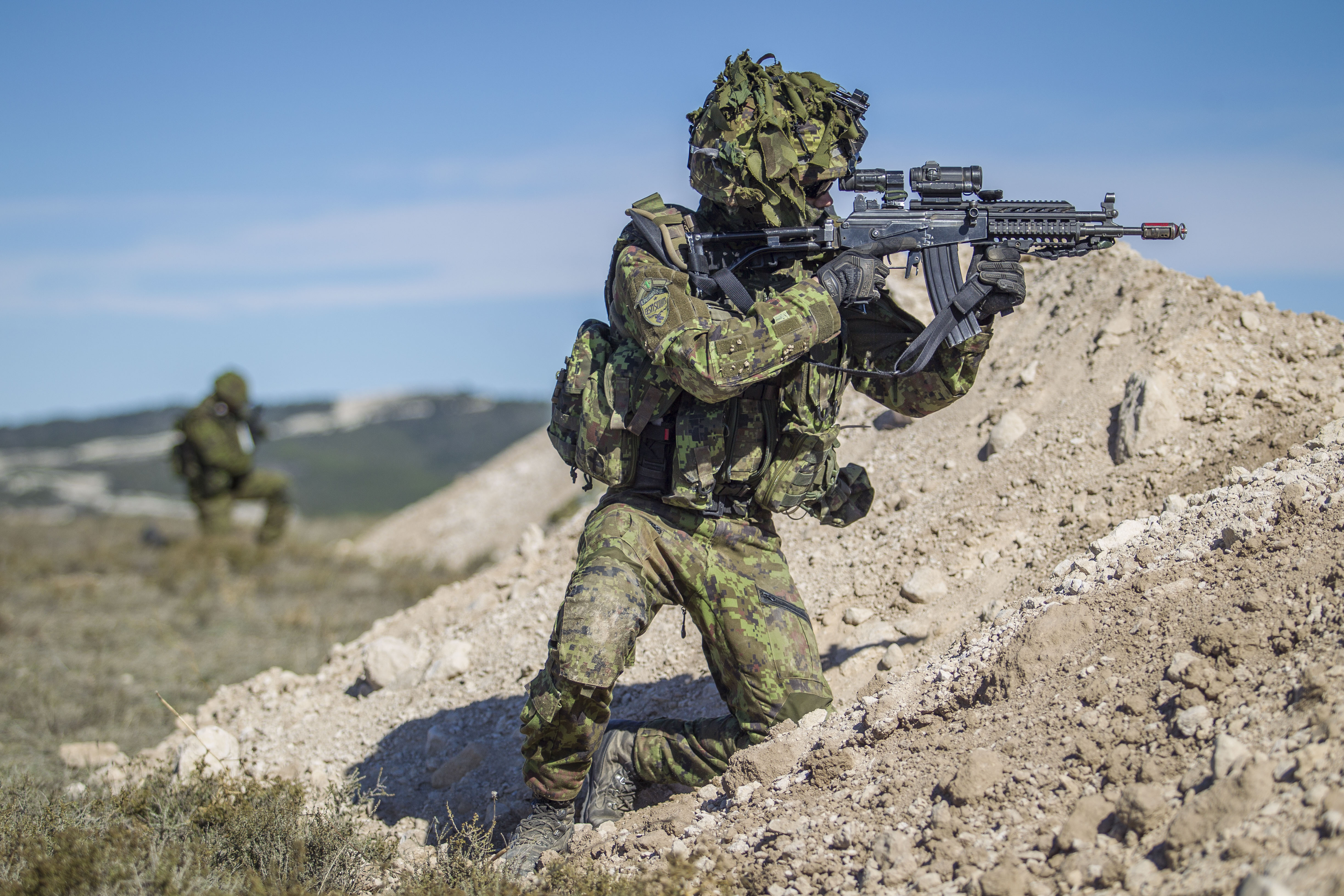 Askar Estonia semasa latihan NATO pada tahun 2015