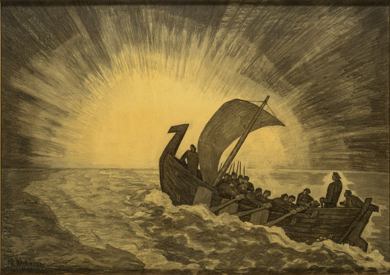 Kristjan Raud, Perjalanan Kalevipoeg ke Utara, 1935, Muzium Seni Estonia