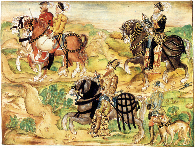 Armada Welser Jerman menjelajahi Venezuela, keluarga Welser Jerman menguasai Venezuela dari tahun 1528 hingga 1546, sebelum direbut kembali oleh Kekaisaran Spanyol. Lukisan tahun 1560 oleh Hieronymus Köler.